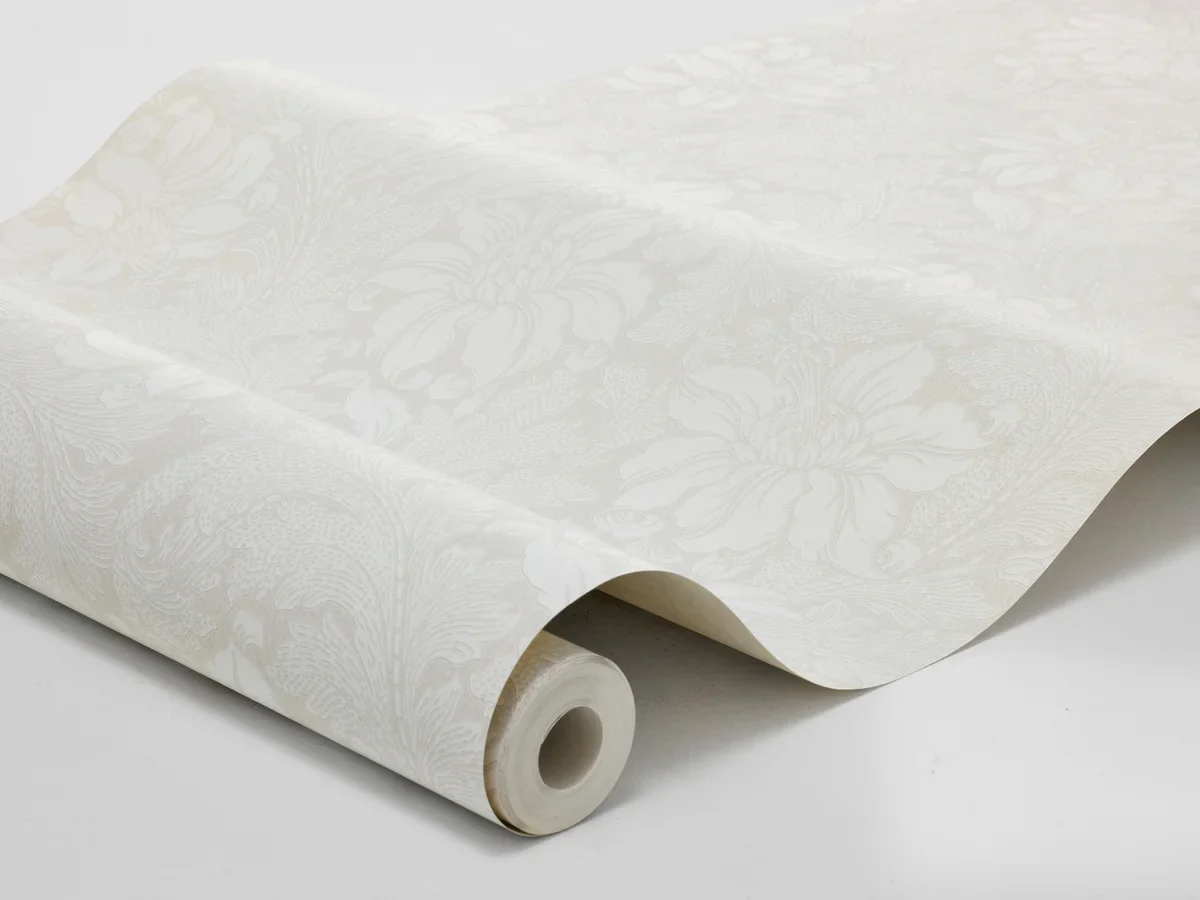 Tapeta flizelinowa papierowa z roślinnym wzorem ACANTHUS złamana biel - Image 4