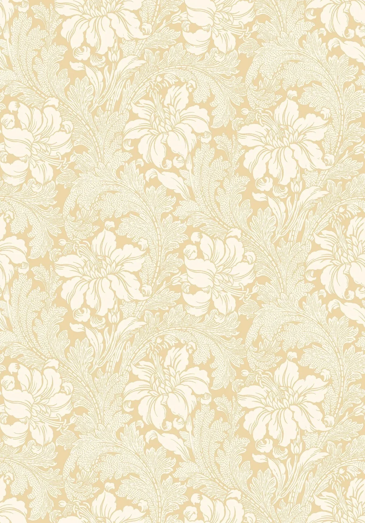 Tapeta flizelinowa papierowa z roślinnym wzorem ACANTHUS żółty - Image 3