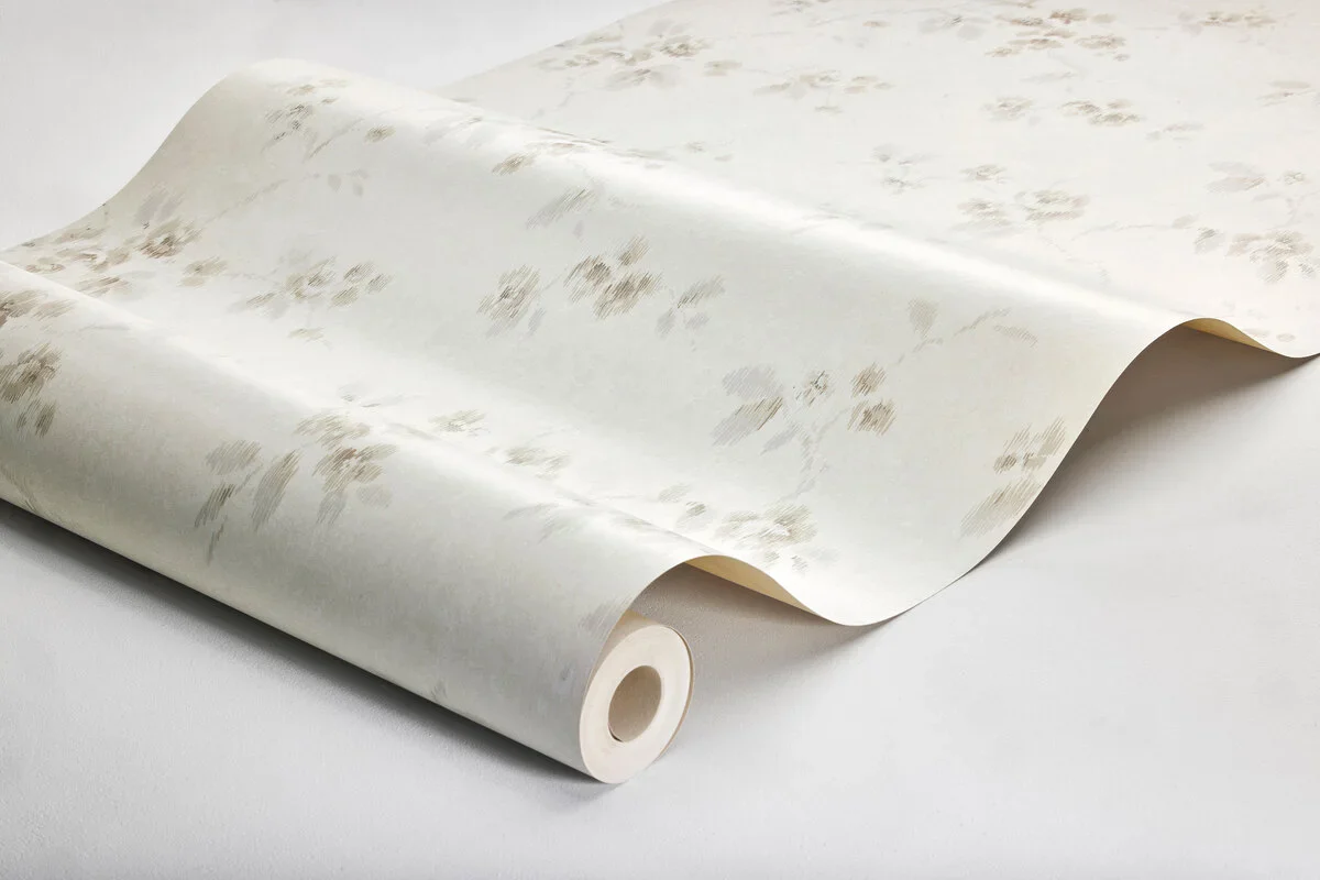 Tapeta flizelinowa papierowa z roślinnym wzorem VINTAGE ROSE jasnobeżowy - Image 3