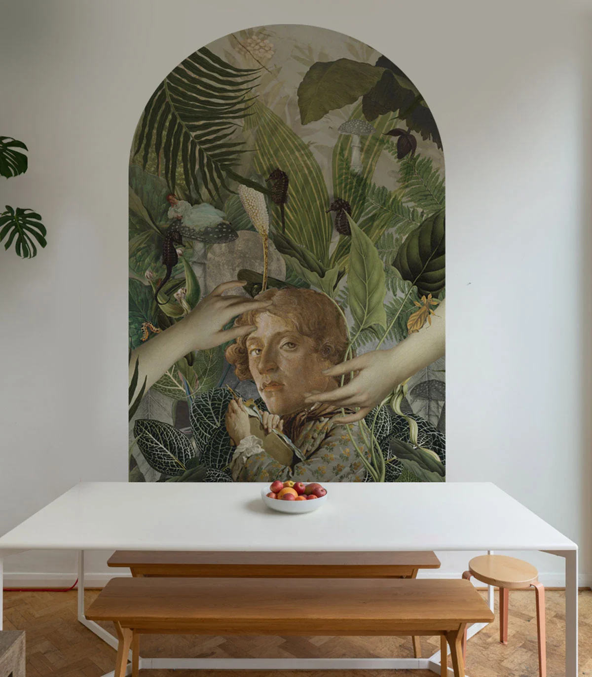 Mural flizelinowy w kształcie łuku GREEN MAN zielony - Image 3