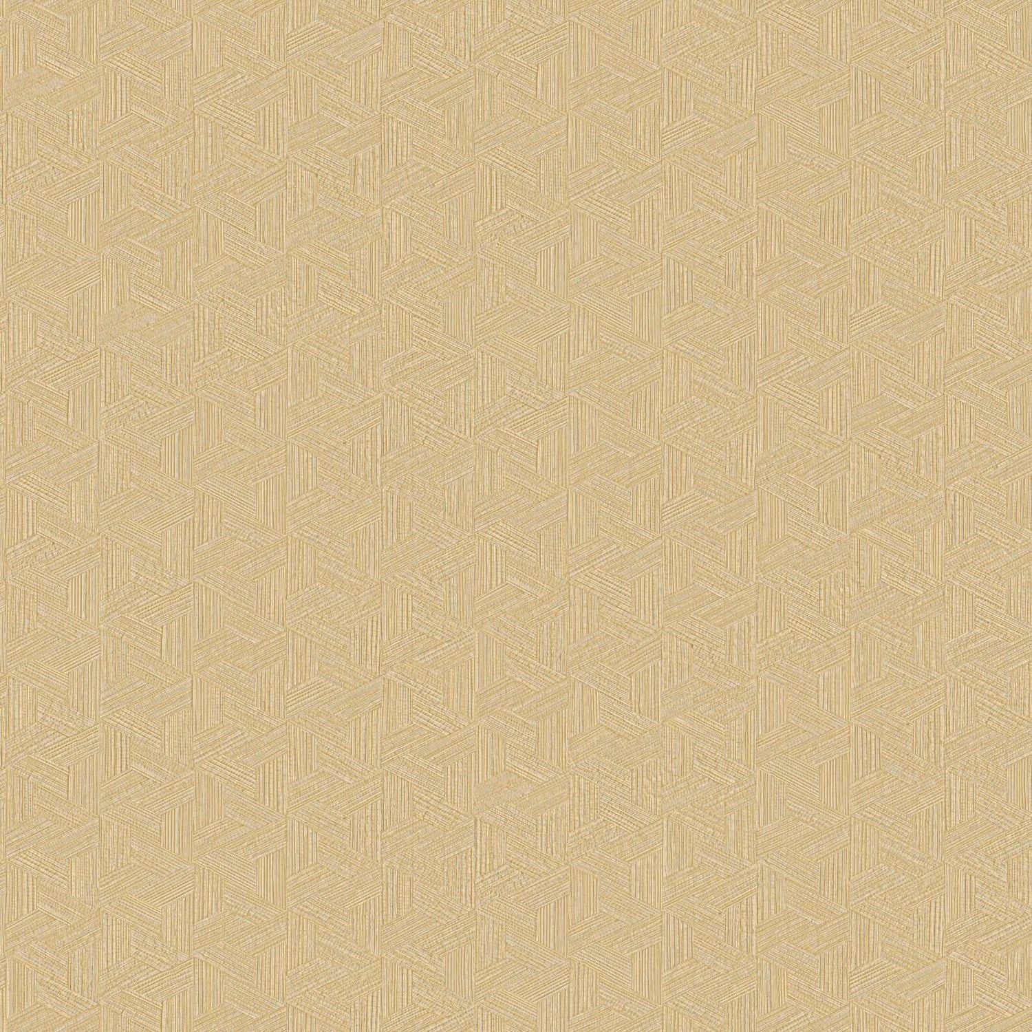 Tapeta strukturalna geometryczna inspirowana liśćmi bananowca LINDU - PAILLE słomiany beż - Image 3