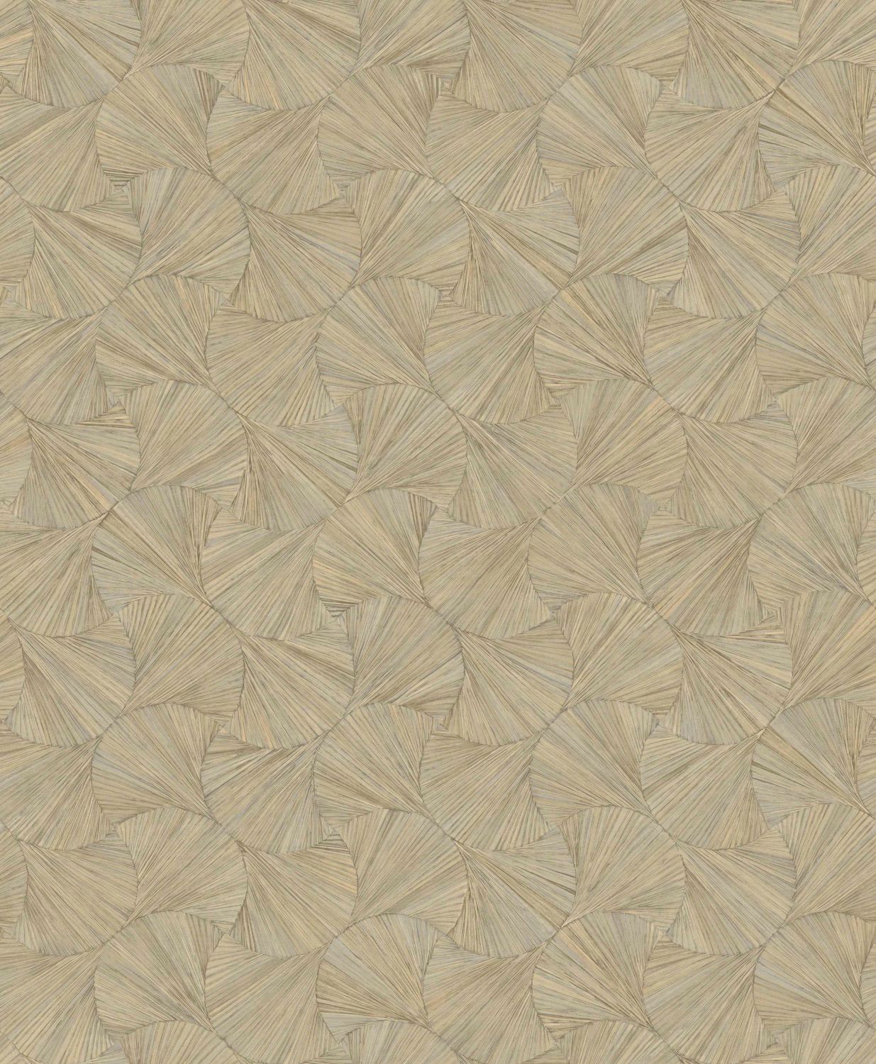 Tapeta strukturalna geometryczna z motywem roślinnym liści LOMBOK - TRAVERTIN beżowy - Image 2