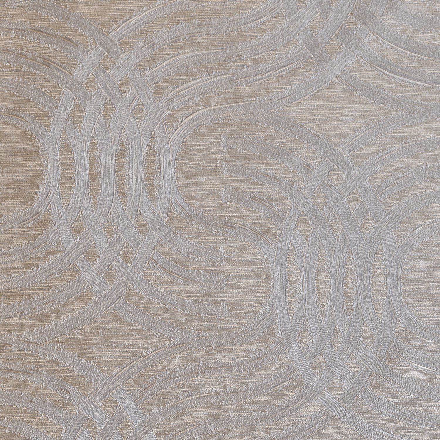Tapeta metaliczna z abstrakcyjnym wzorem AURARIA - TAUPE/ARGENTE taupe ze srebrnym