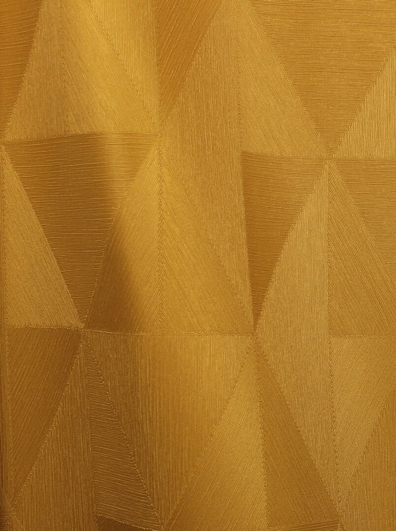 Tapeta metaliczna z geometrycznym wzorem PARANGON - JAUNE D'OR żółty ze złotym - Image 3
