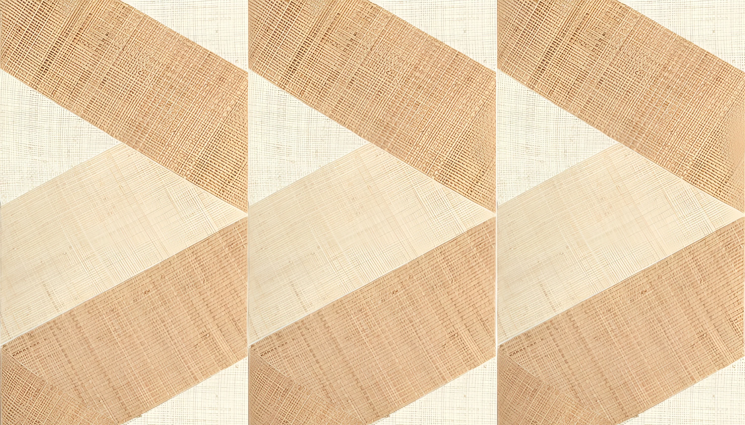 Tapeta naturalna z geometrycznym wzorem z rafii SOLAL - NATUREL jasny brązowy z beżowym - Image 3