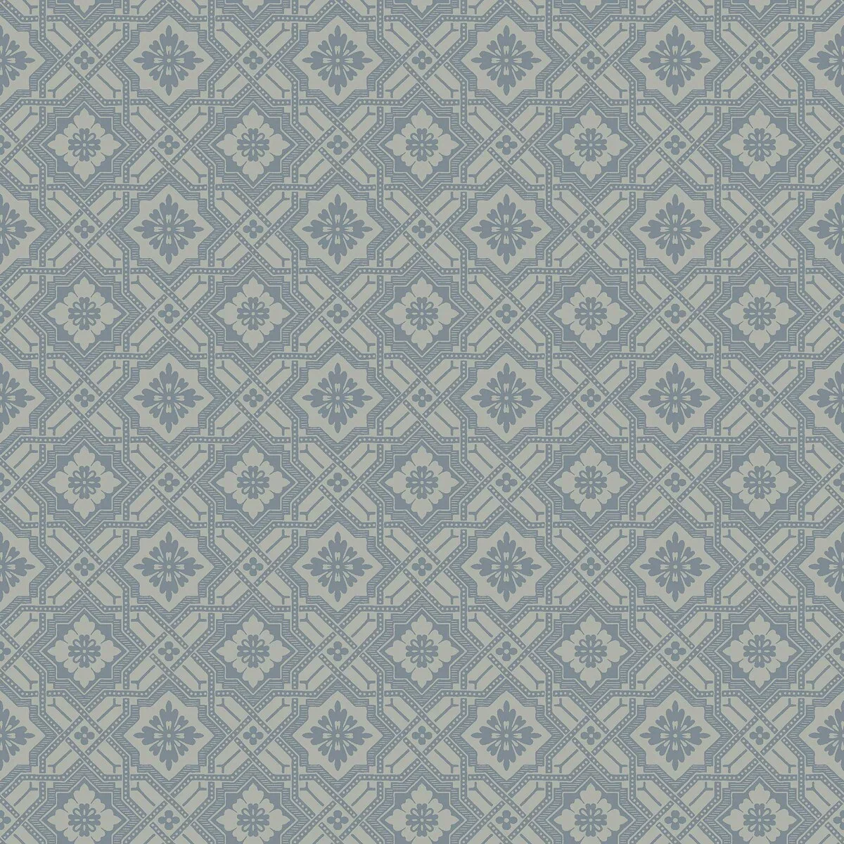 Tapeta flizelinowa papierowa z geometrycznym wzorem FRIEDRICH niebieski z białym