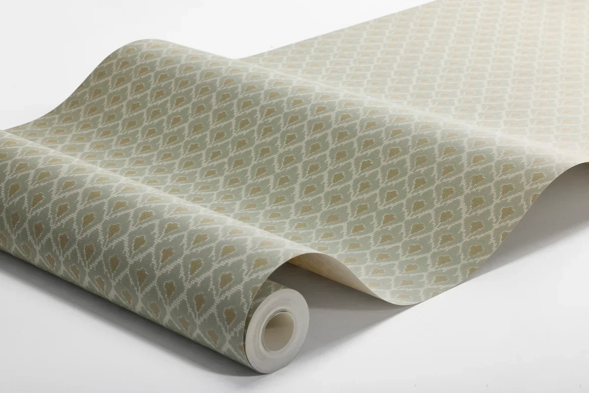 Tapeta flizelinowa papierowa z geometrycznym wzorem SVEA zielony - Image 5
