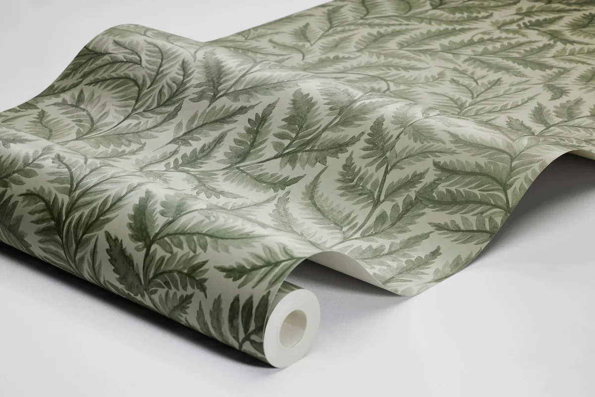 Tapeta flizelinowa papierowa z roślinnym wzorem FERNS zielony - Image 3