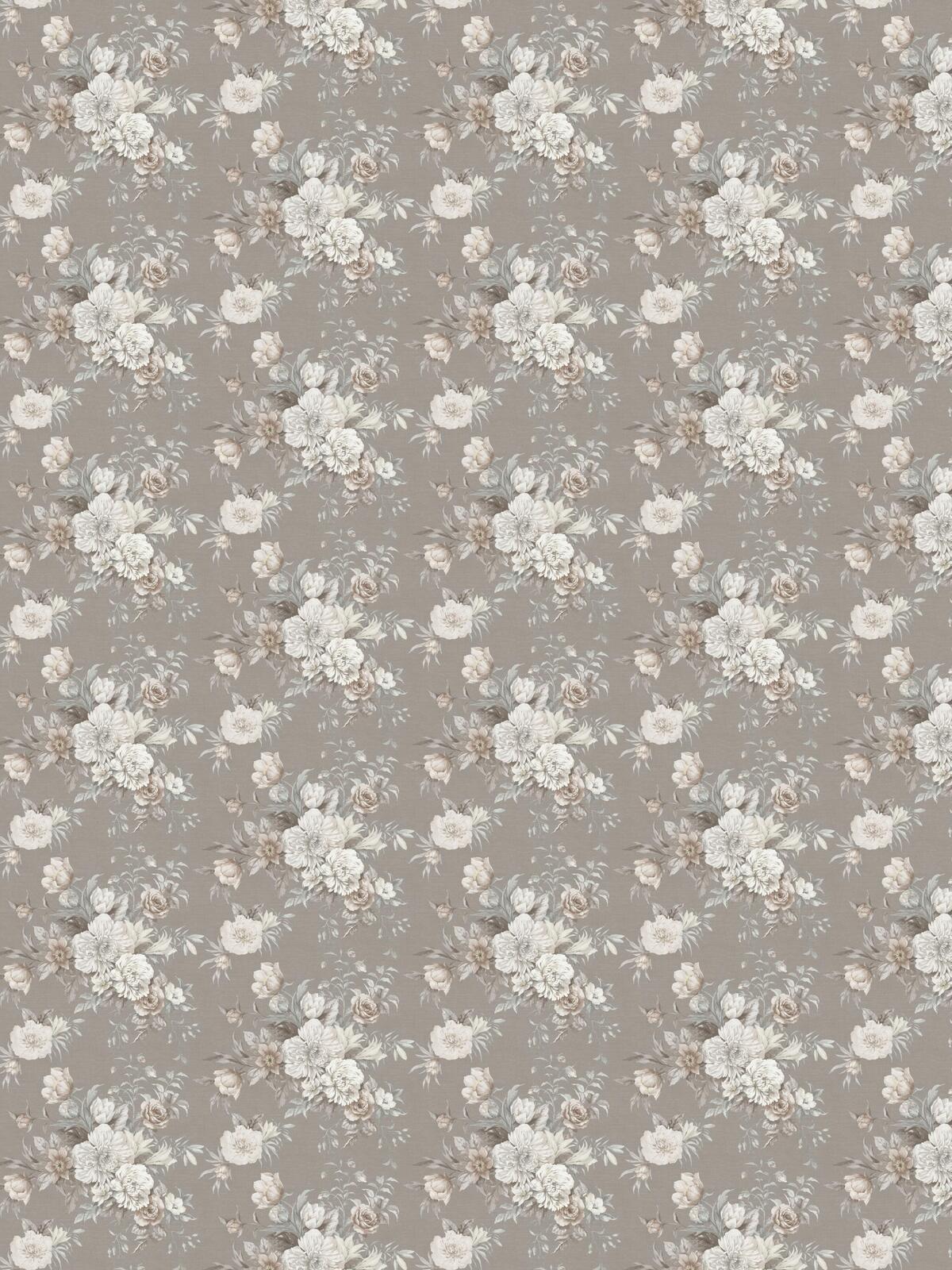 Tapeta flizelinowa papierowa z roślinnym wzorem FLORAL CHARM brązowy z białym - Image 4