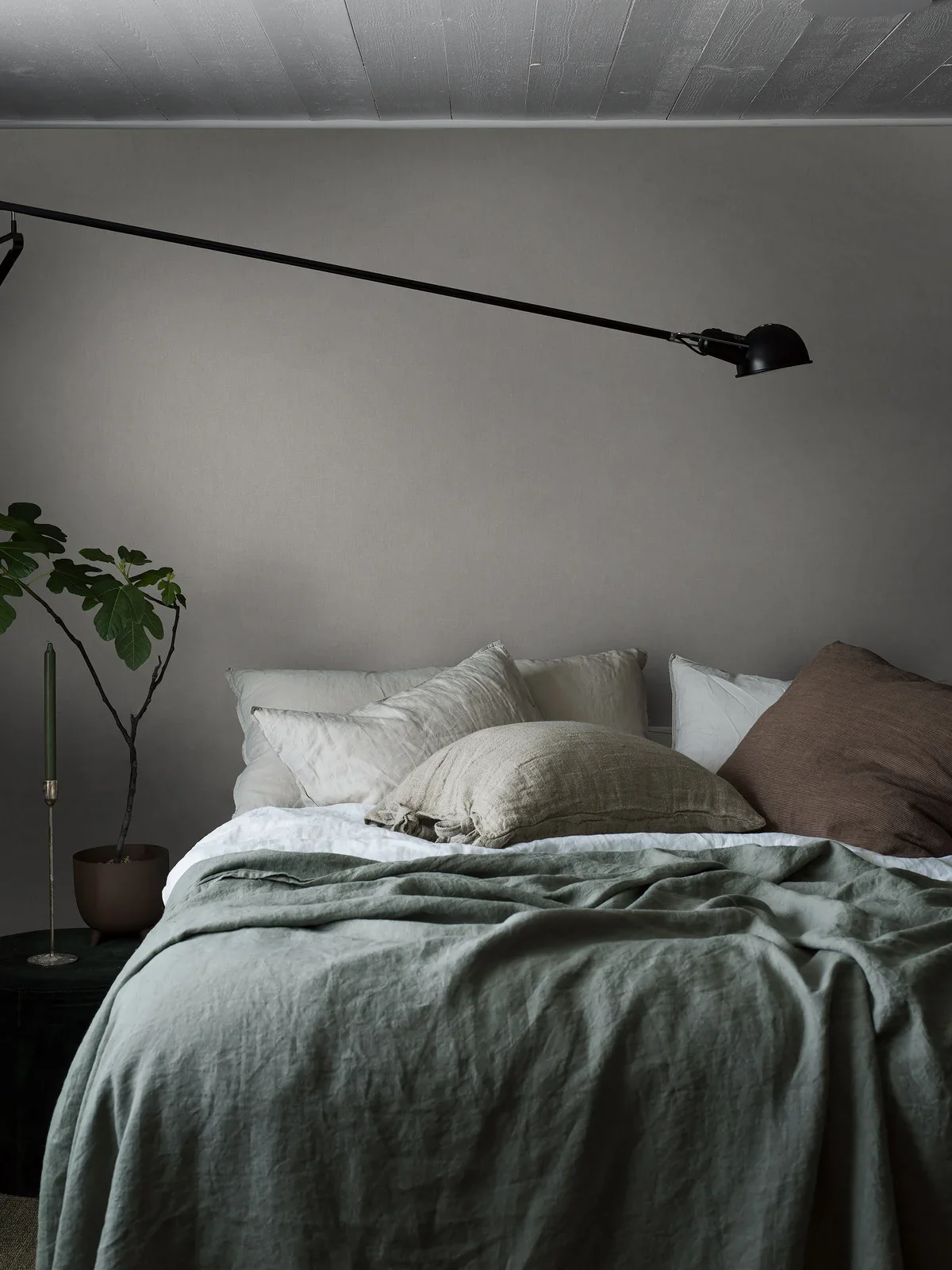 Tapeta strukturalna imitująca len LINEN - ASH GREY zgaszony szary - Image 2
