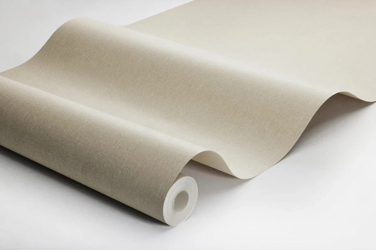 Tapeta strukturalna imitująca len LINEN - GOLDEN LINEN złoty beżowy - Image 3
