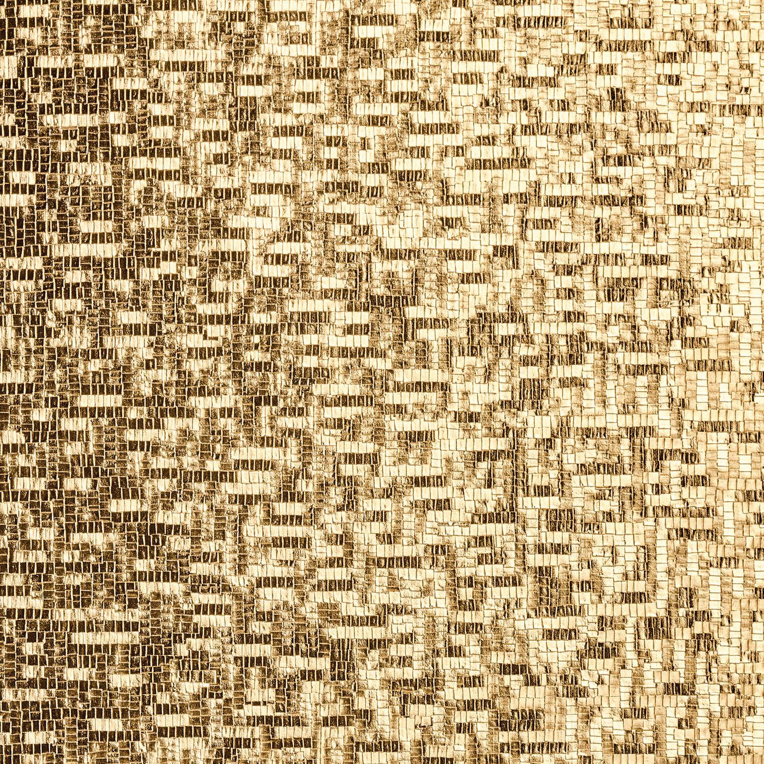 Tapeta strukturalna metaliczna z geometrycznym wzorem PYRITE - OR złoty