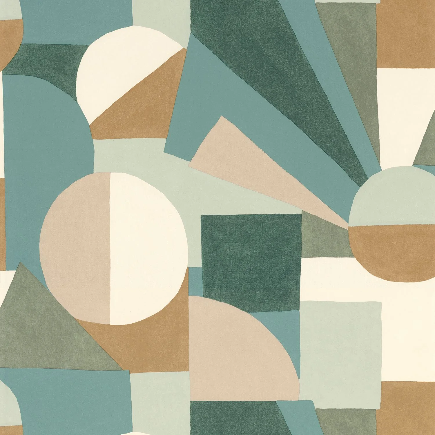 Tapeta strukturalna z motywem geometrycznym SONIA - CELADON seledynowy