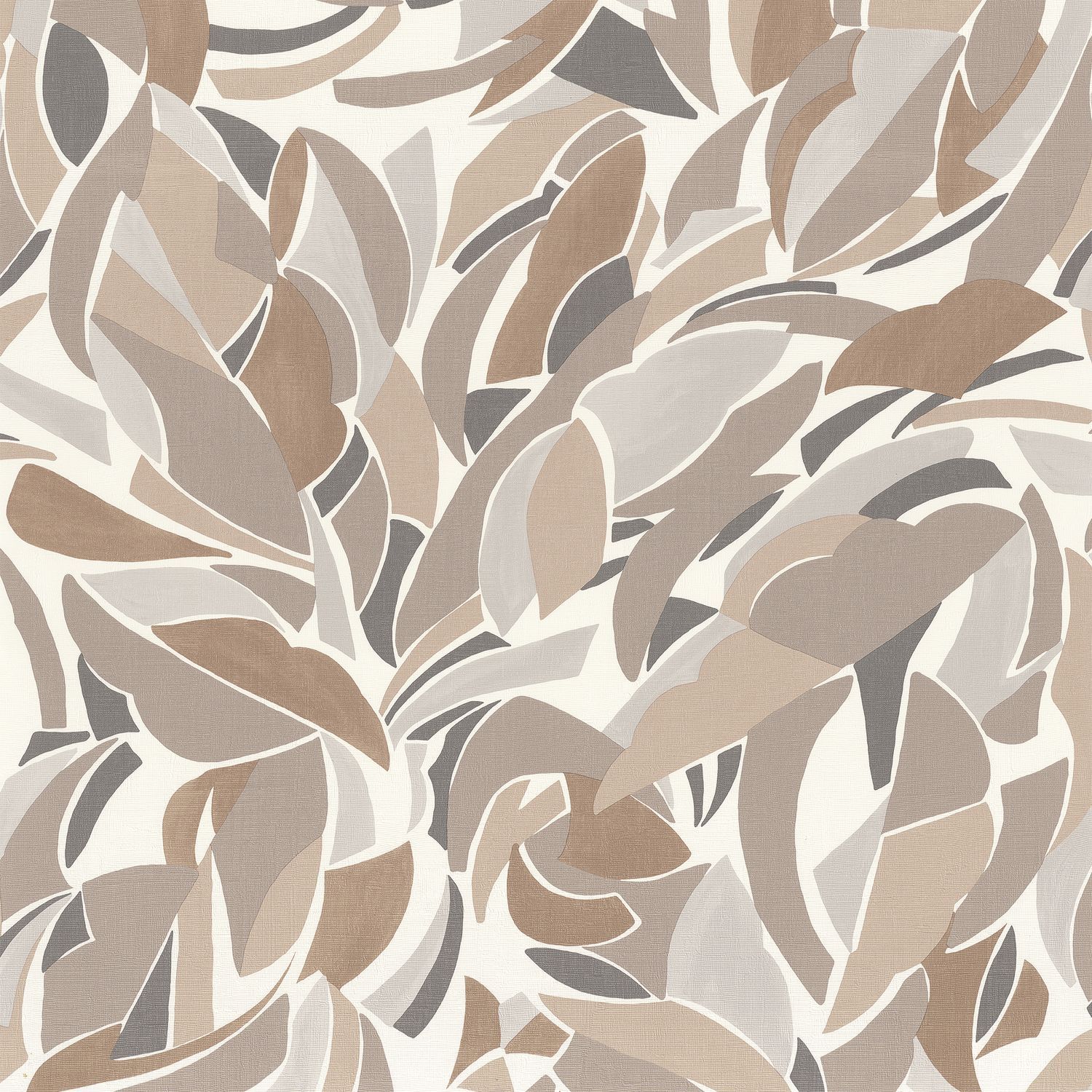 Tapeta strukturalna z abstrakcyjnym wzorem COLLAGE - BLANC/SABLE biały z piaskowym