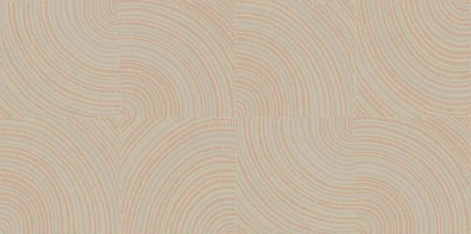Tapeta tekstylna strukturalna z geometrycznym wzorem ALENTOURS - BEIGE ORANGE beżowy pomarańcz - Image 3