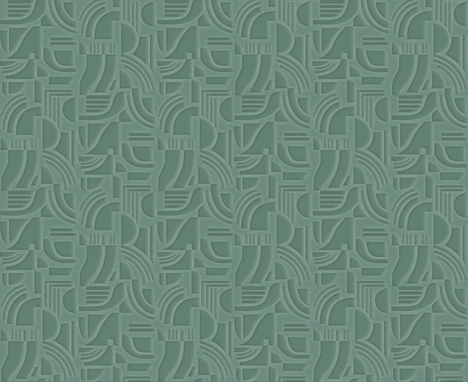Tapeta tekstylna strukturalna z geometrycznym wzorem ARCANE - CÉLADON seledynowy - Image 3