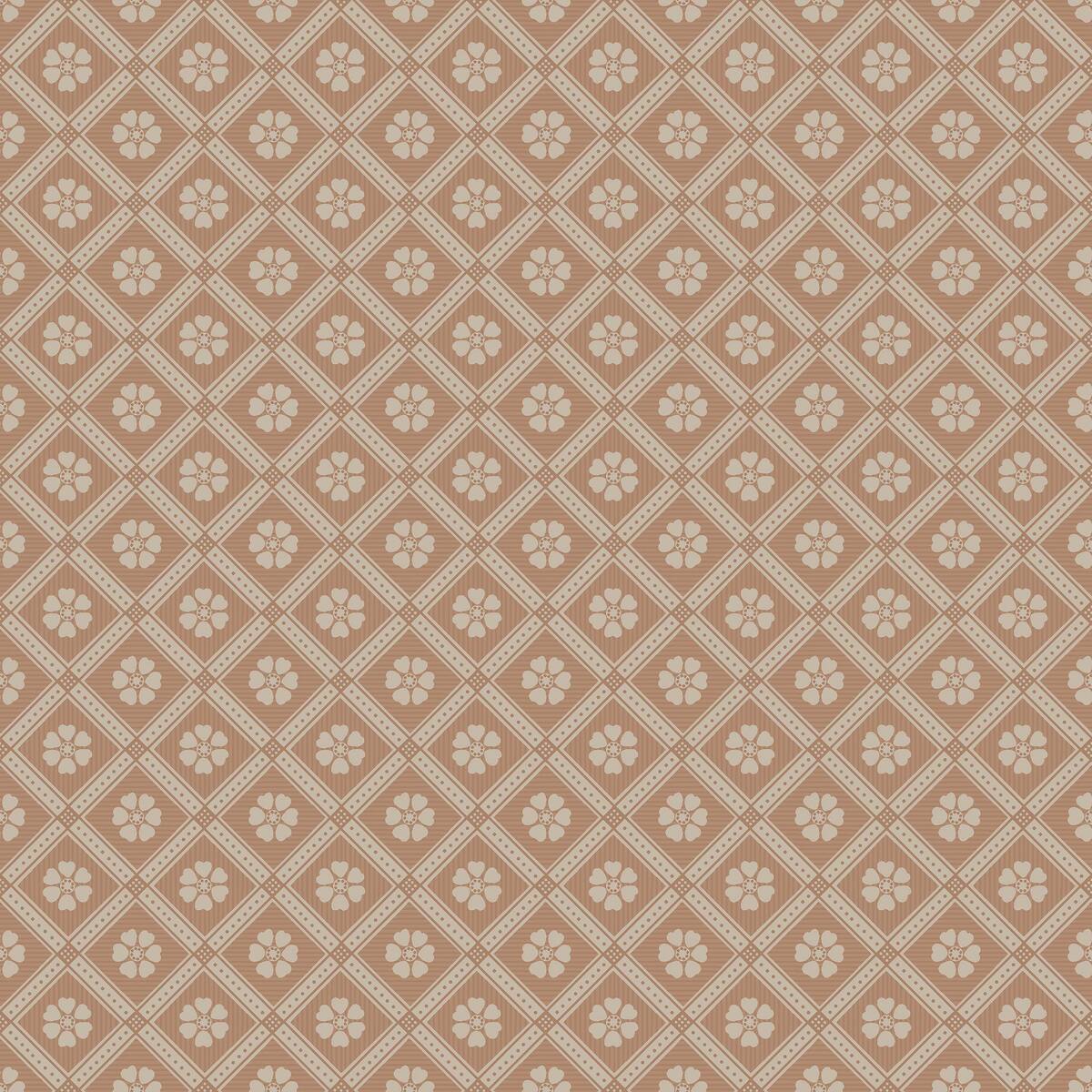 Tapeta z geometrycznym wzorem LOVE terakota