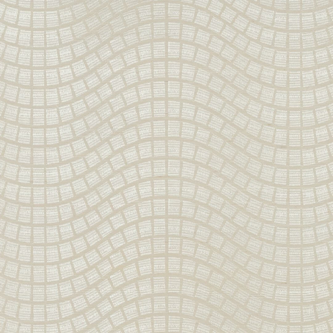 Tapeta z włókna roślinnego z geometrycznym wzorem ONSEN - IVOIRE BLANC kość słoniowa z białym
