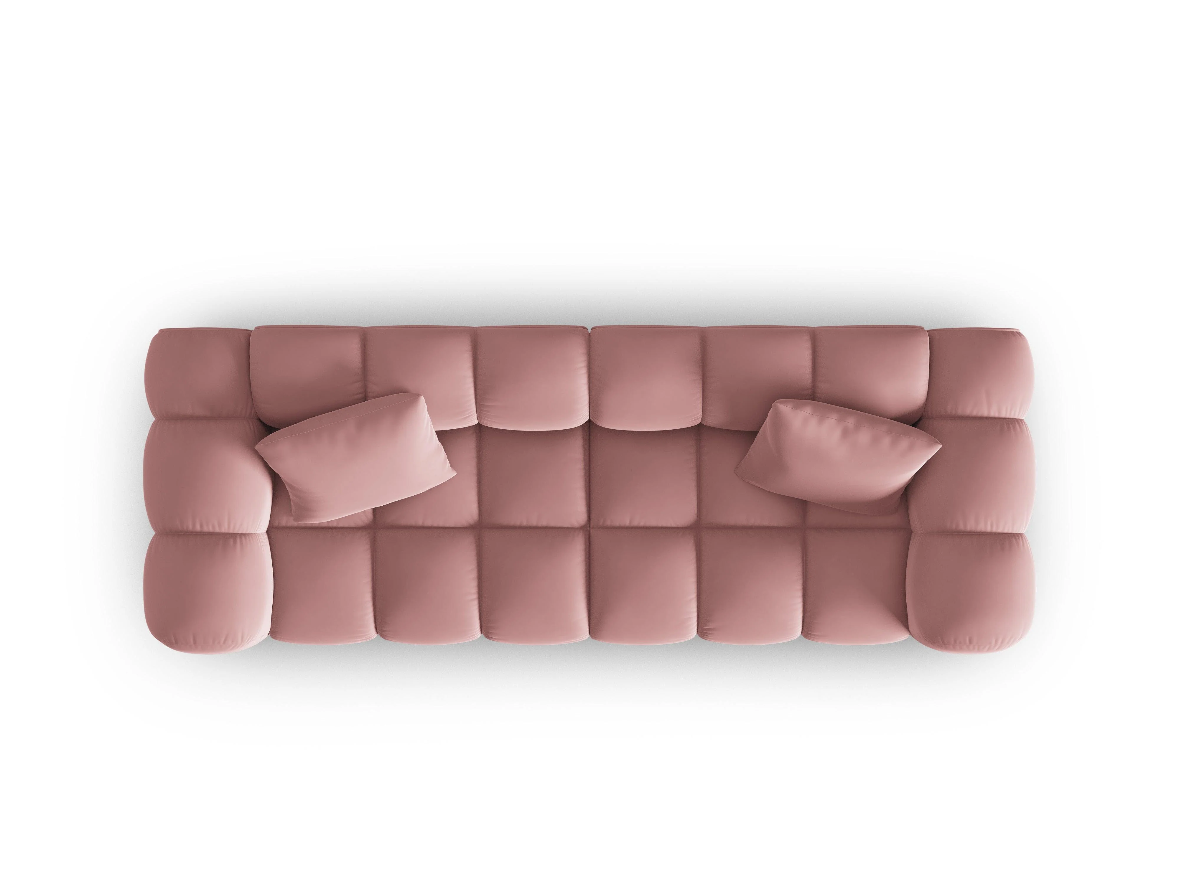 Sofa aksamitna 3-osobowa HALLEY różowy - Image 5