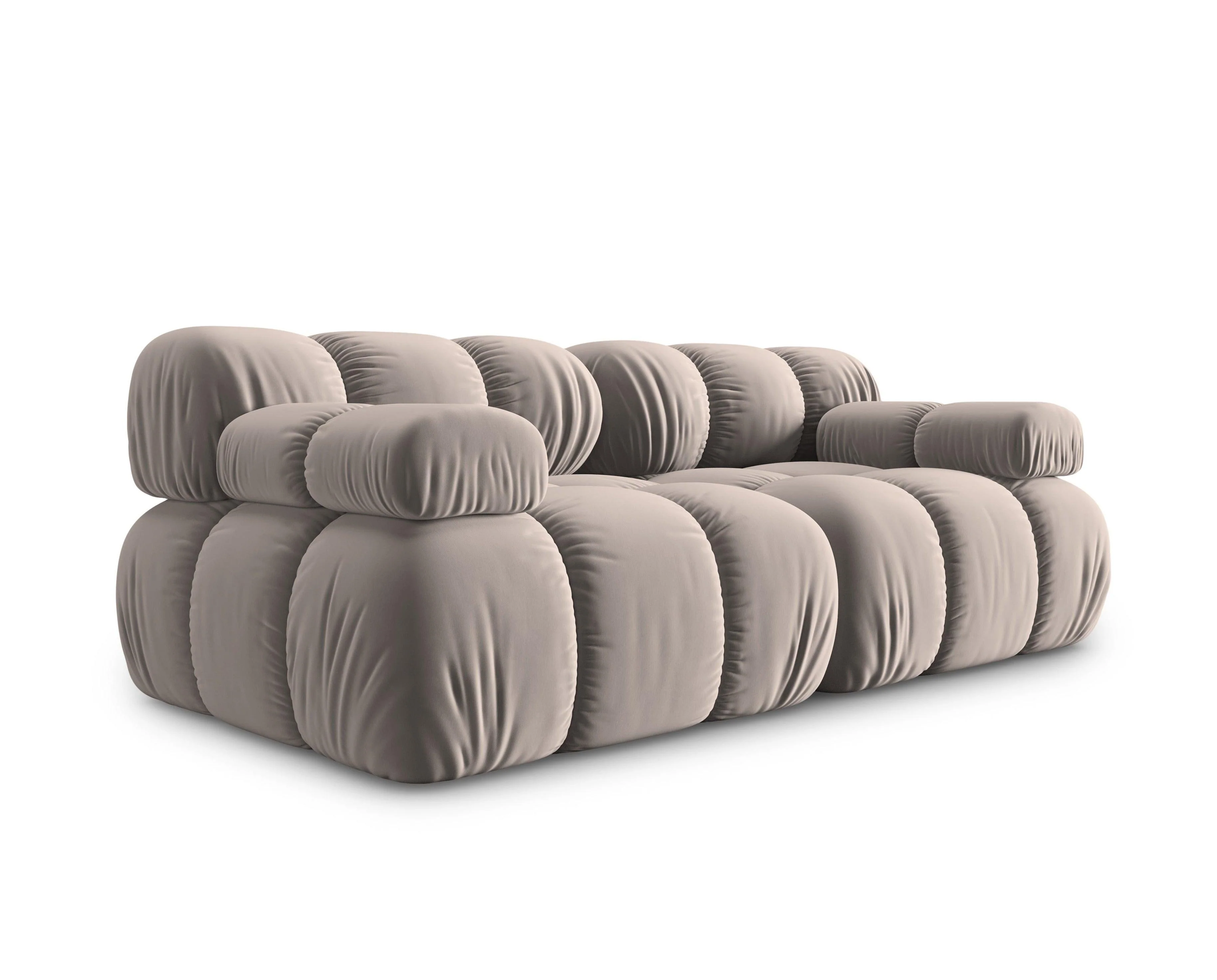 Sofa aksamitna 2-osobowa TROPEA cappuccino