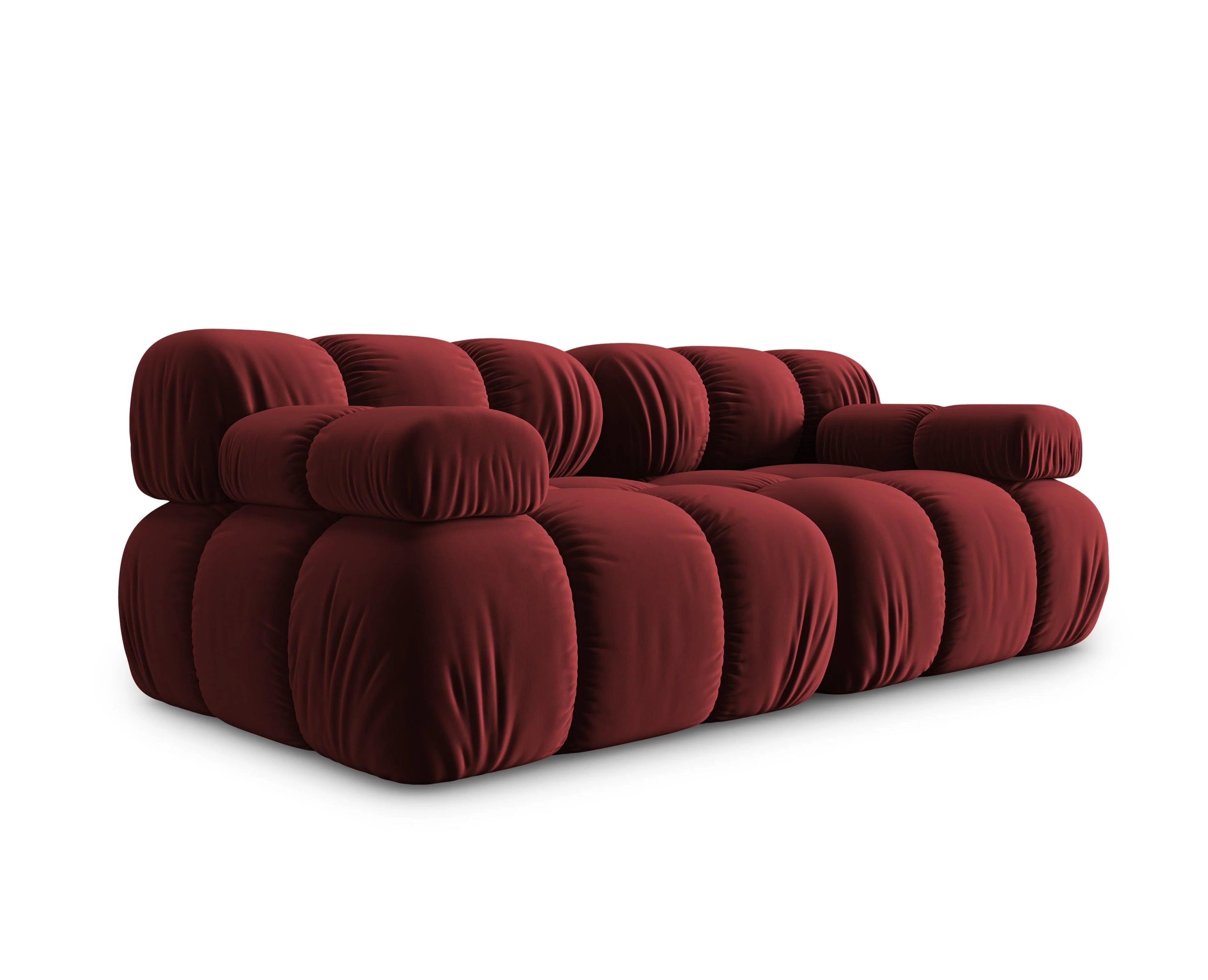 Sofa aksamitna 2-osobowa TROPEA rubinowy