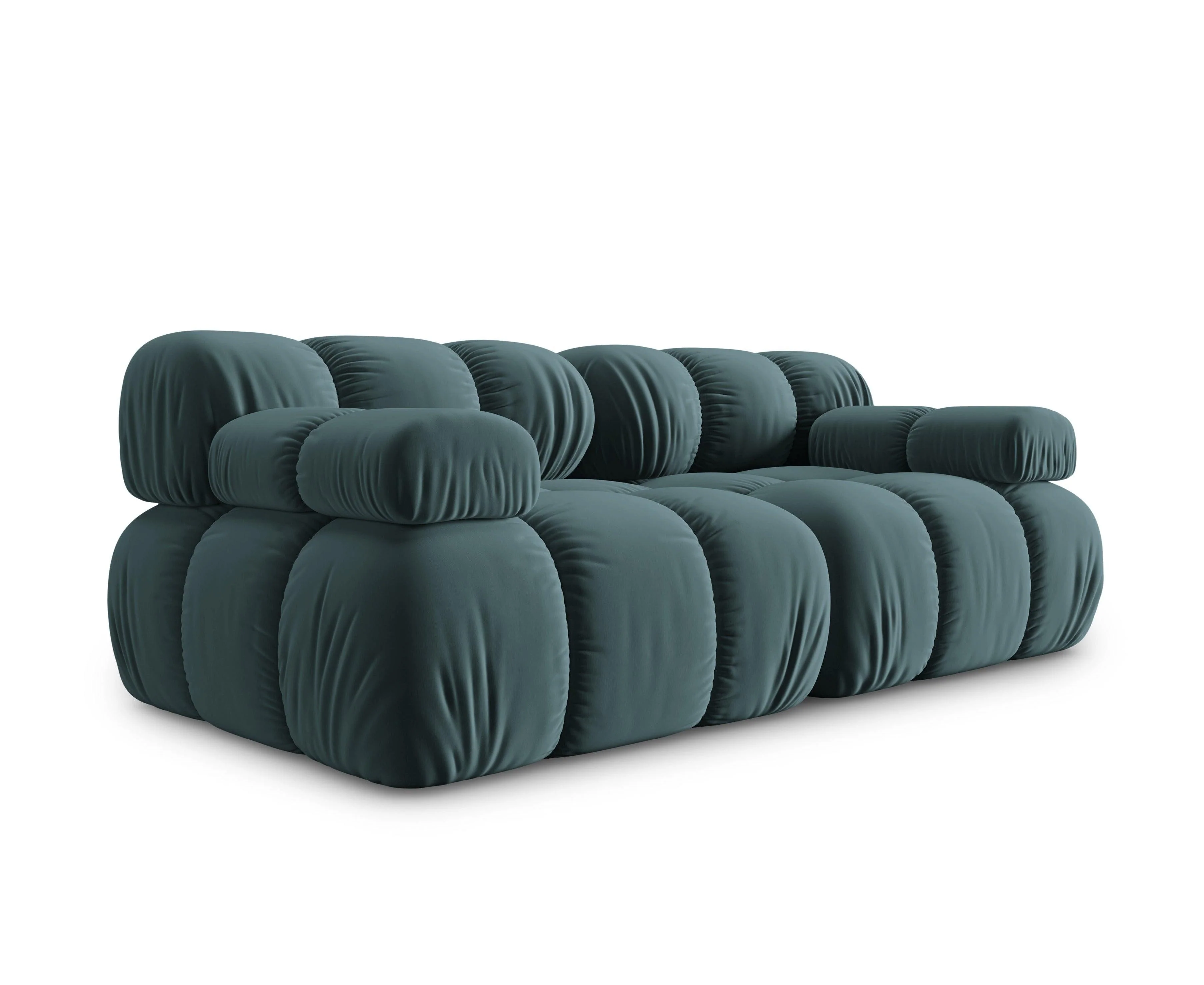 Sofa aksamitna 2-osobowa TROPEA petrol