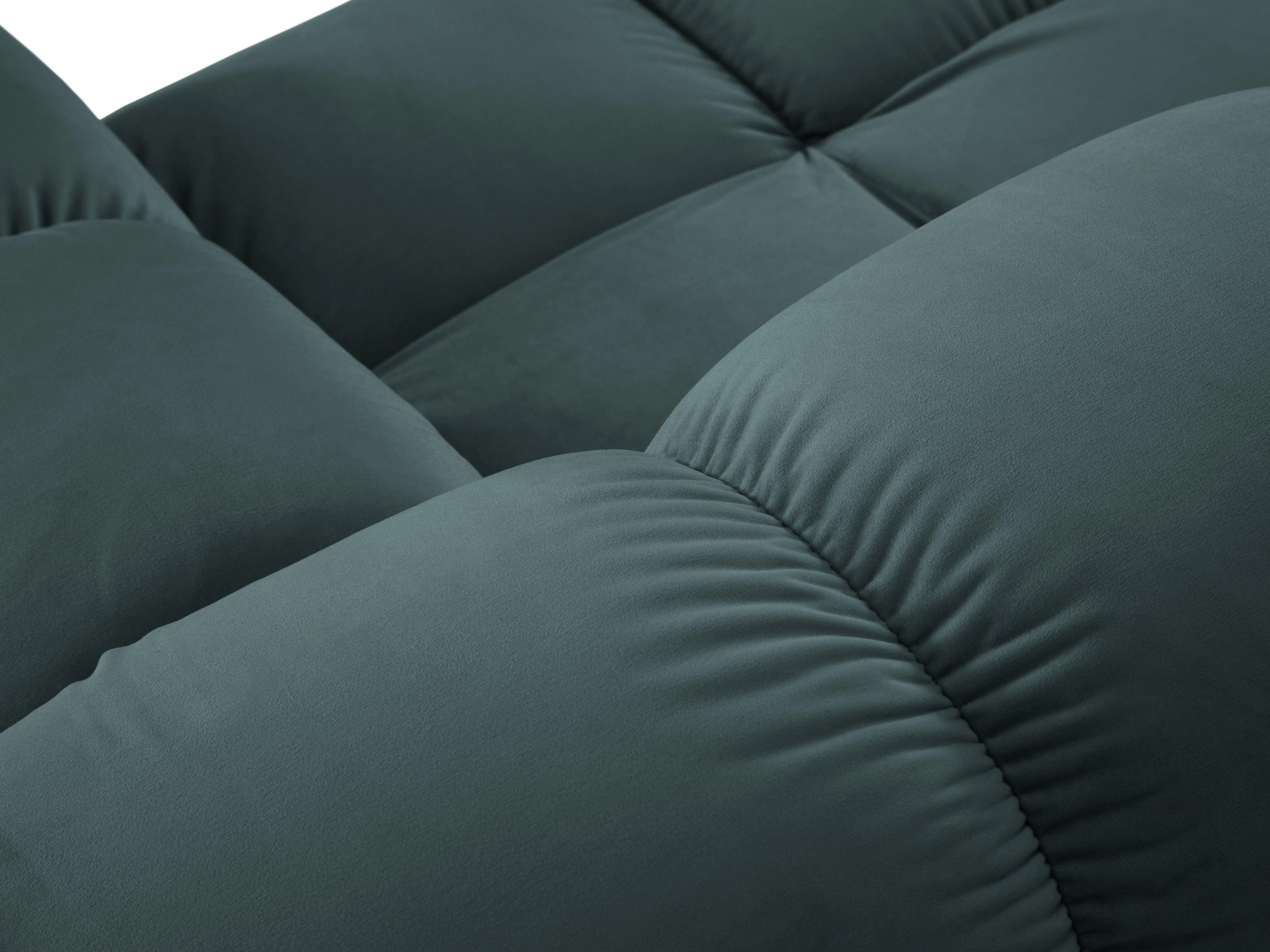 Sofa aksamitna 2-osobowa TROPEA petrol - Image 6