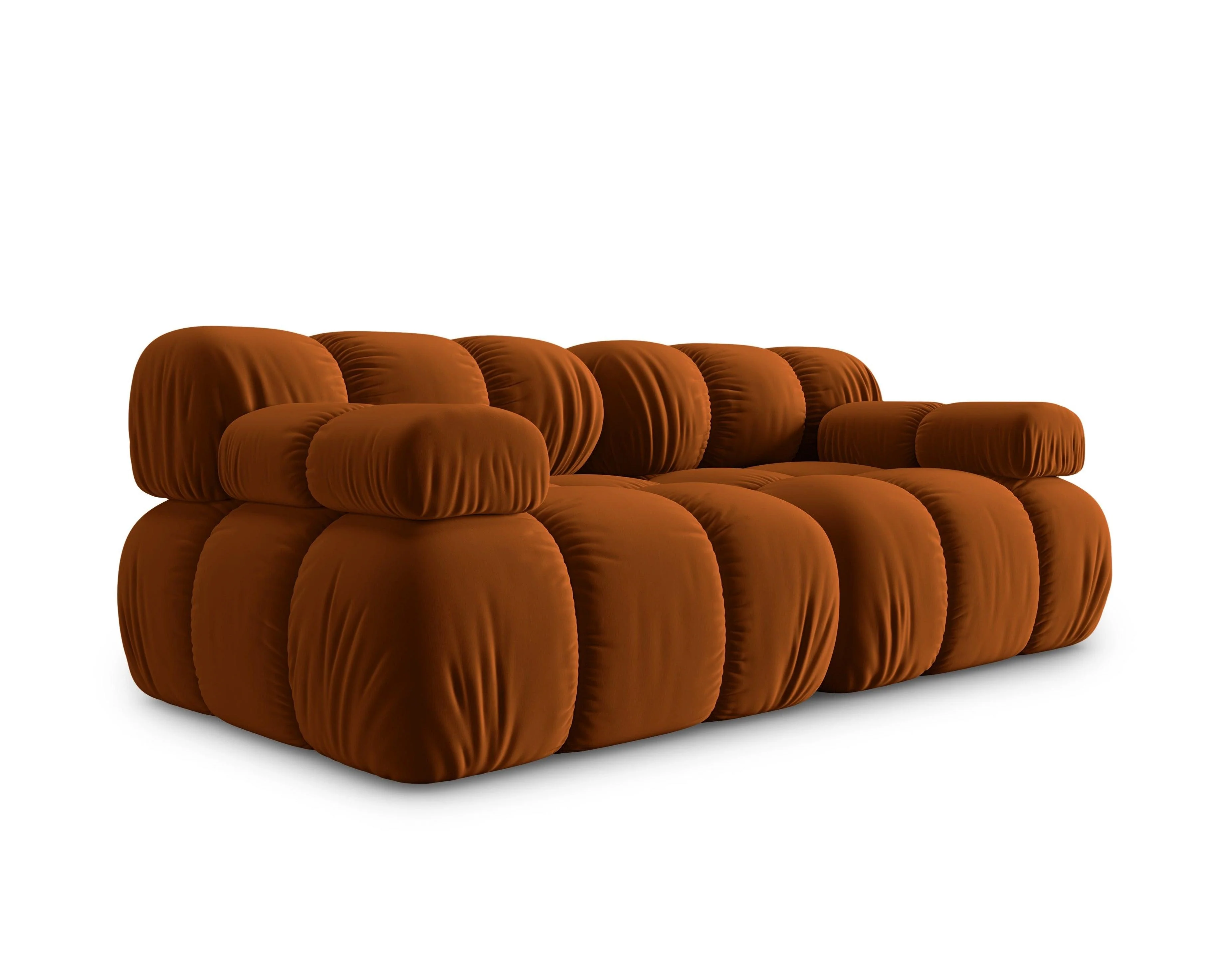 Sofa aksamitna 2-osobowa TROPEA terracotta