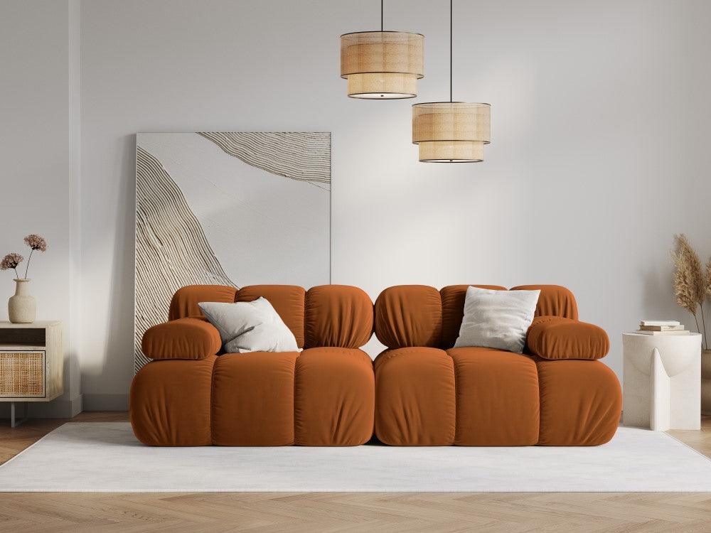 Sofa aksamitna 2-osobowa TROPEA terracotta - Image 8
