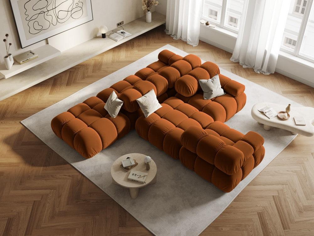 Sofa aksamitna 2-osobowa TROPEA terracotta - Image 9