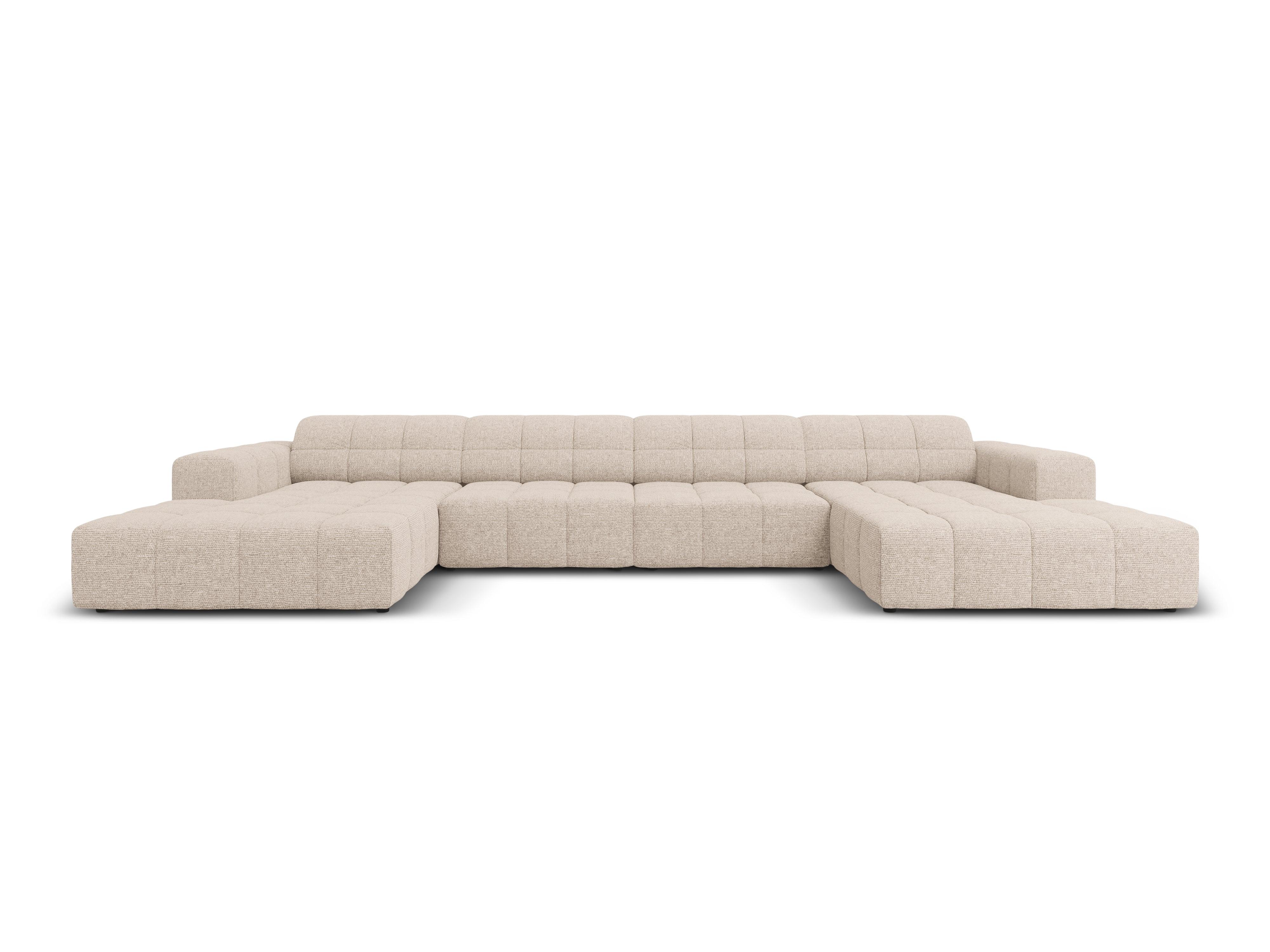 Sofa panoramiczna 6-osobowa CHICAGO beżowy szenil - Image 3