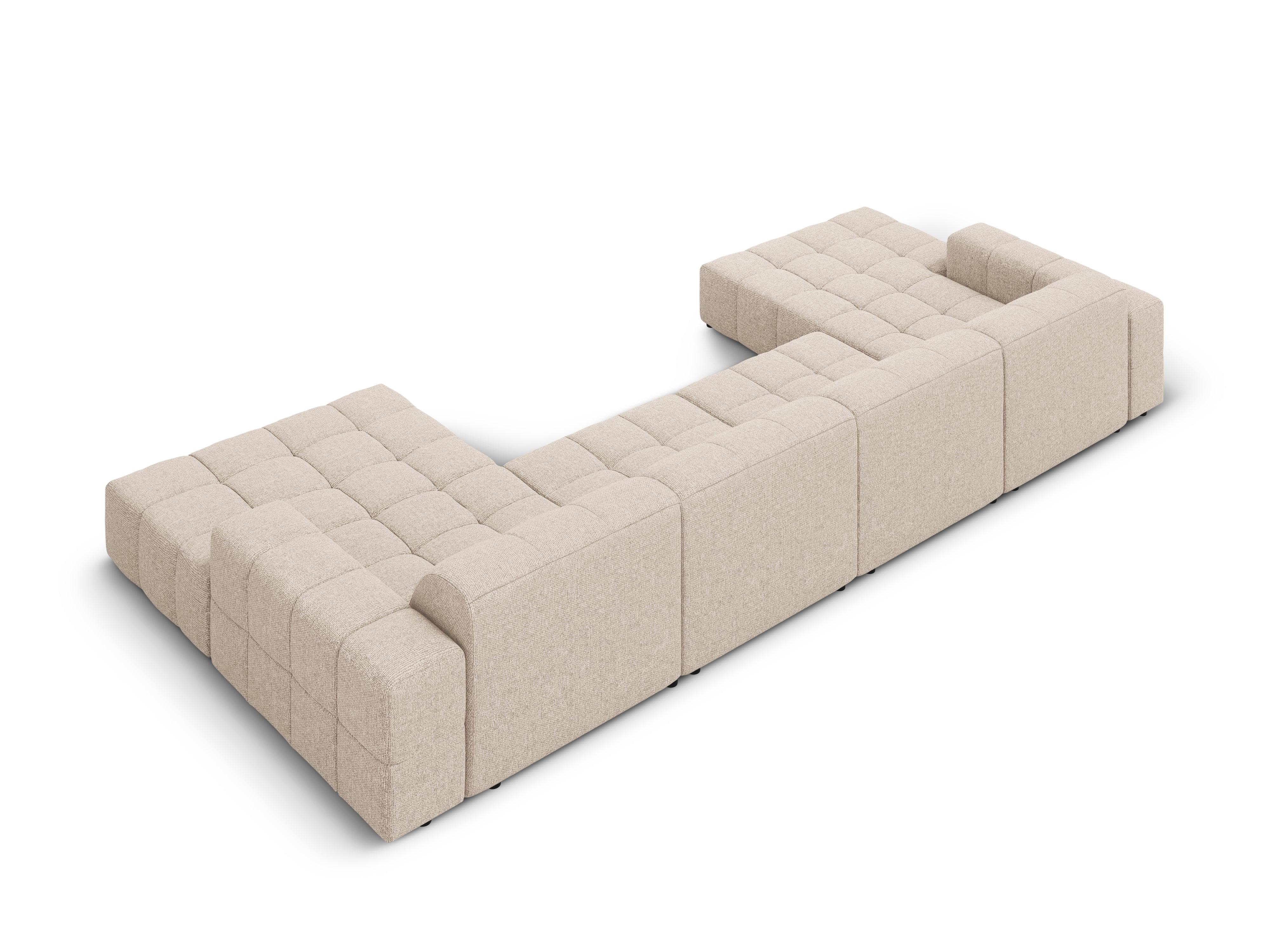 Sofa panoramiczna 6-osobowa CHICAGO beżowy szenil - Image 4