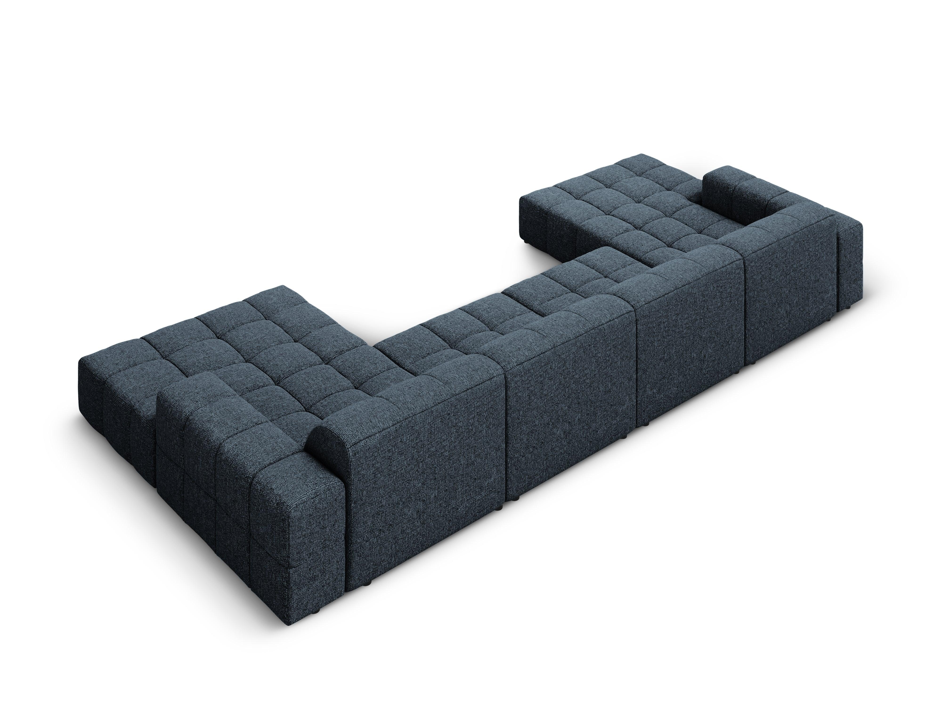 Sofa panoramiczna 6-osobowa CHICAGO niebieski szenil - Image 4