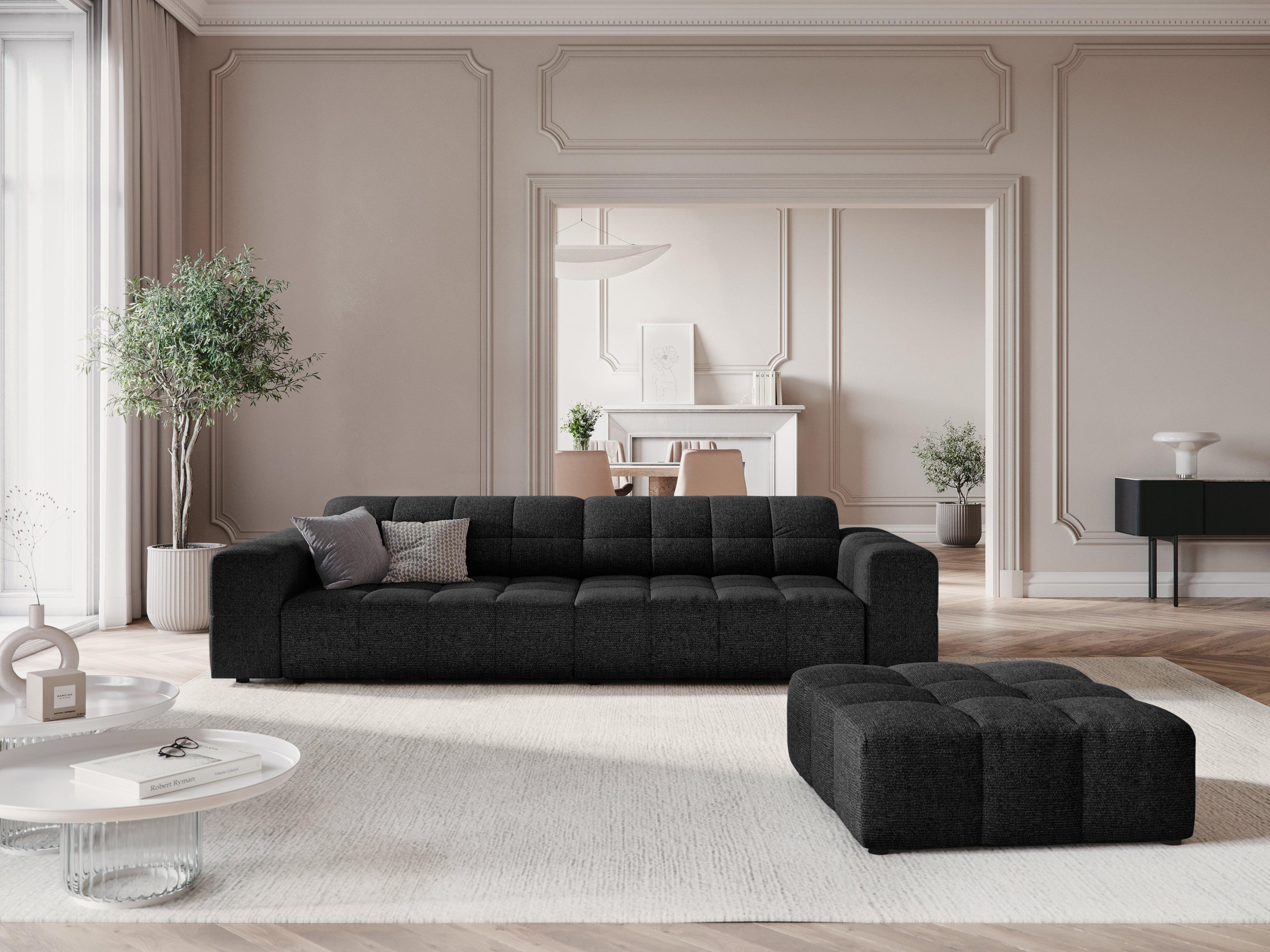 Sofa 4-osobowa CHICAGO czarny szenil - Image 8