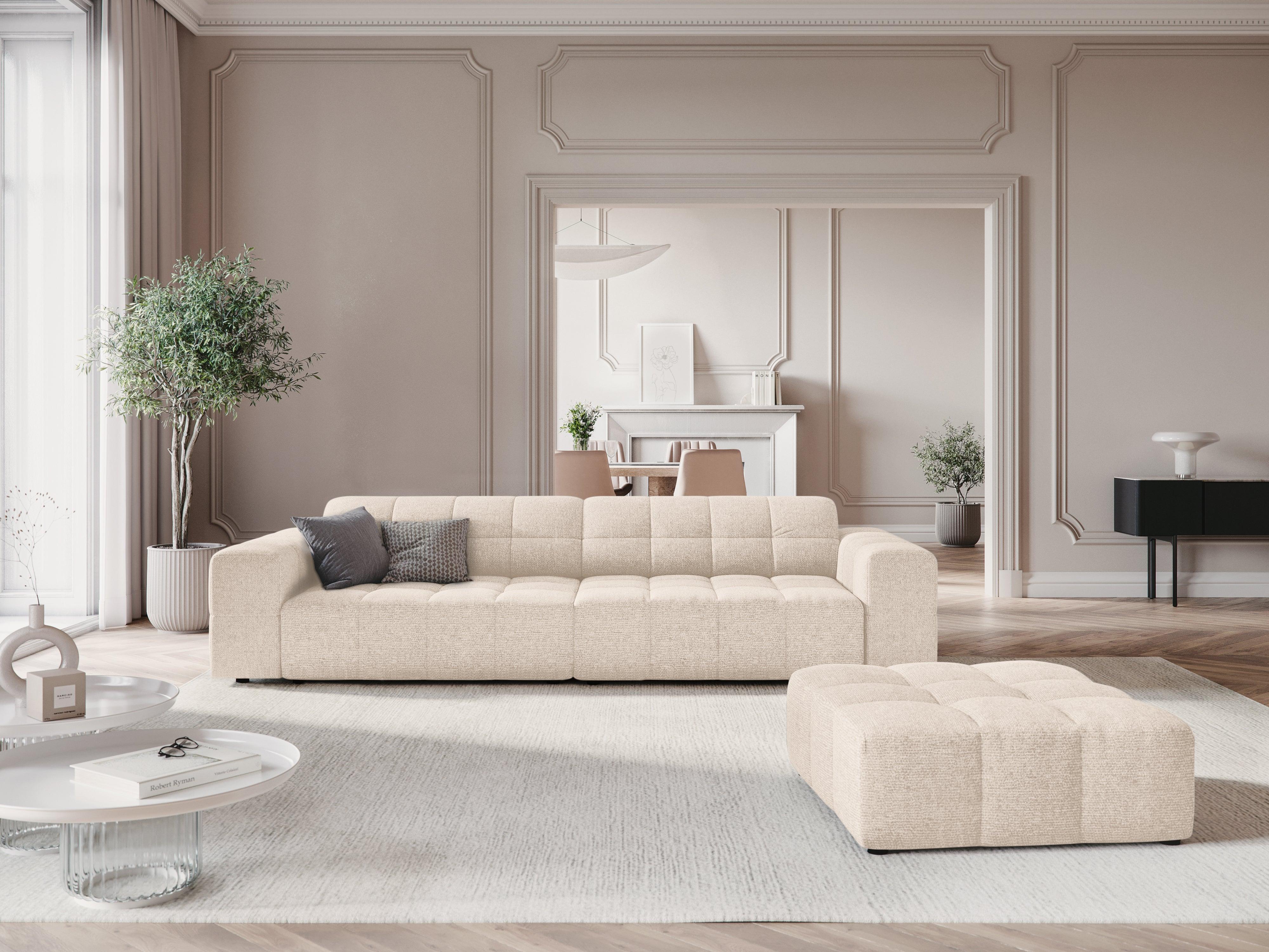 Sofa 4-osobowa CHICAGO jasnobeżowy szenil - Image 8