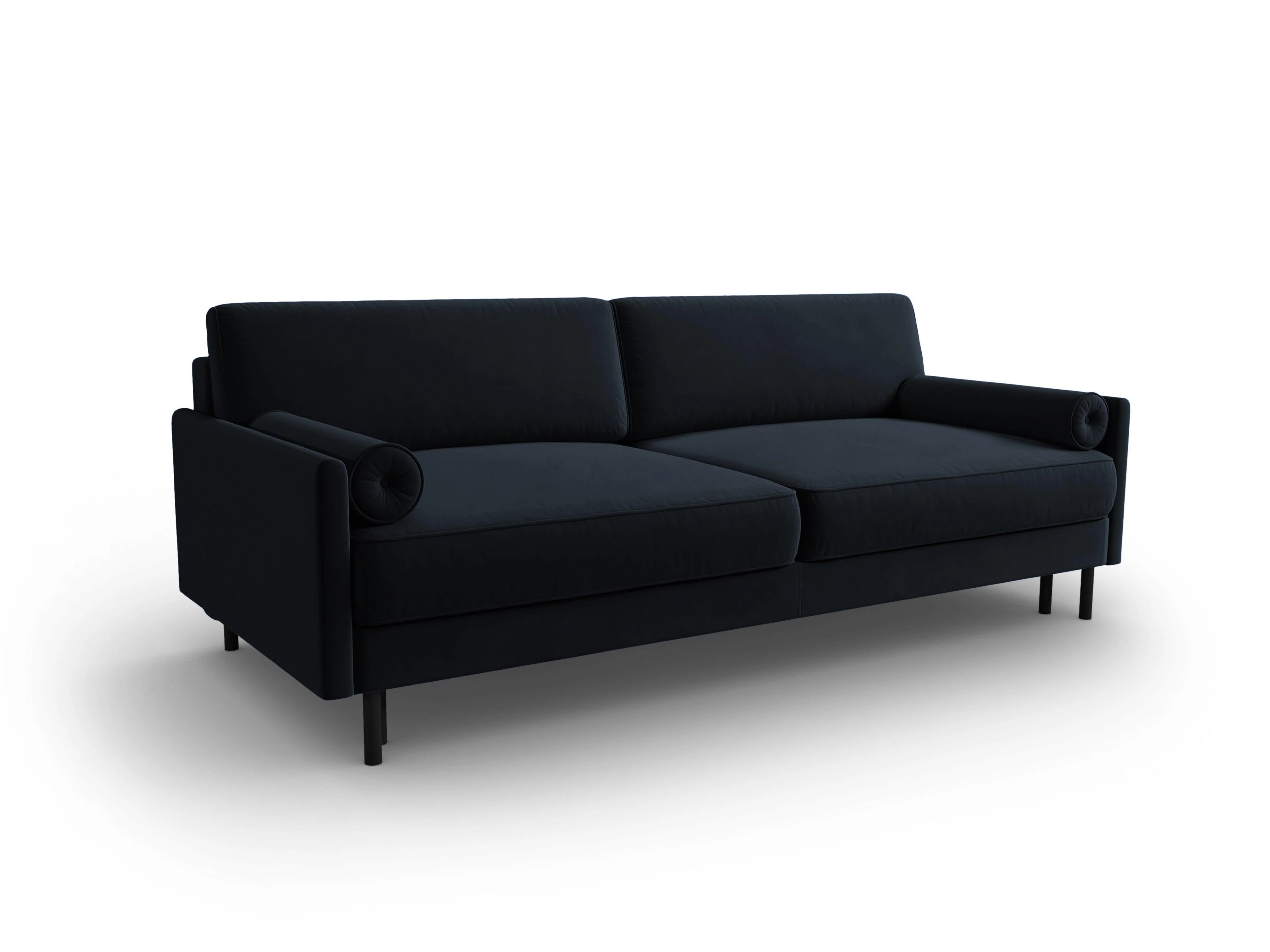 Sofa aksamitna z funkcją spania SCOTT ciemnoniebieski