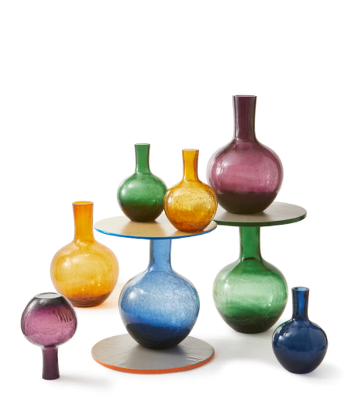 Wazon CRACKLED GLASS ciemnozielony - Image 2