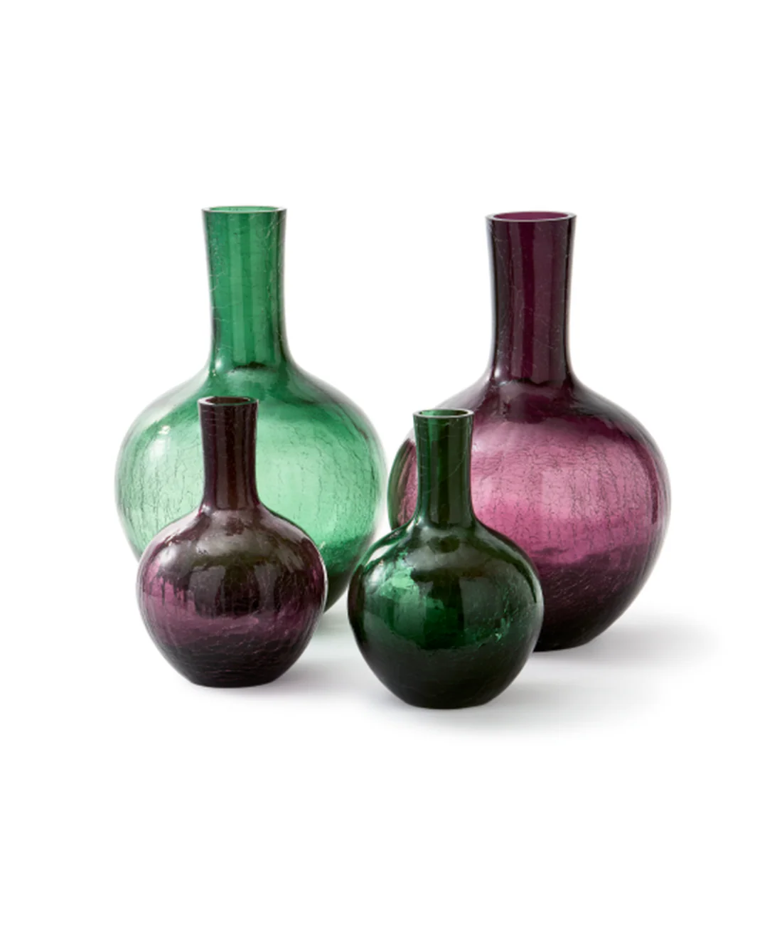 Wazon CRACKLED GLASS ciemnozielony - Image 3