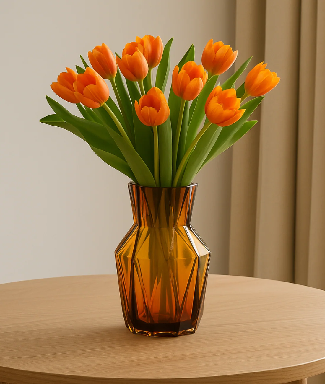 Wazon FOLDS GLASS bursztynowy - Image 2
