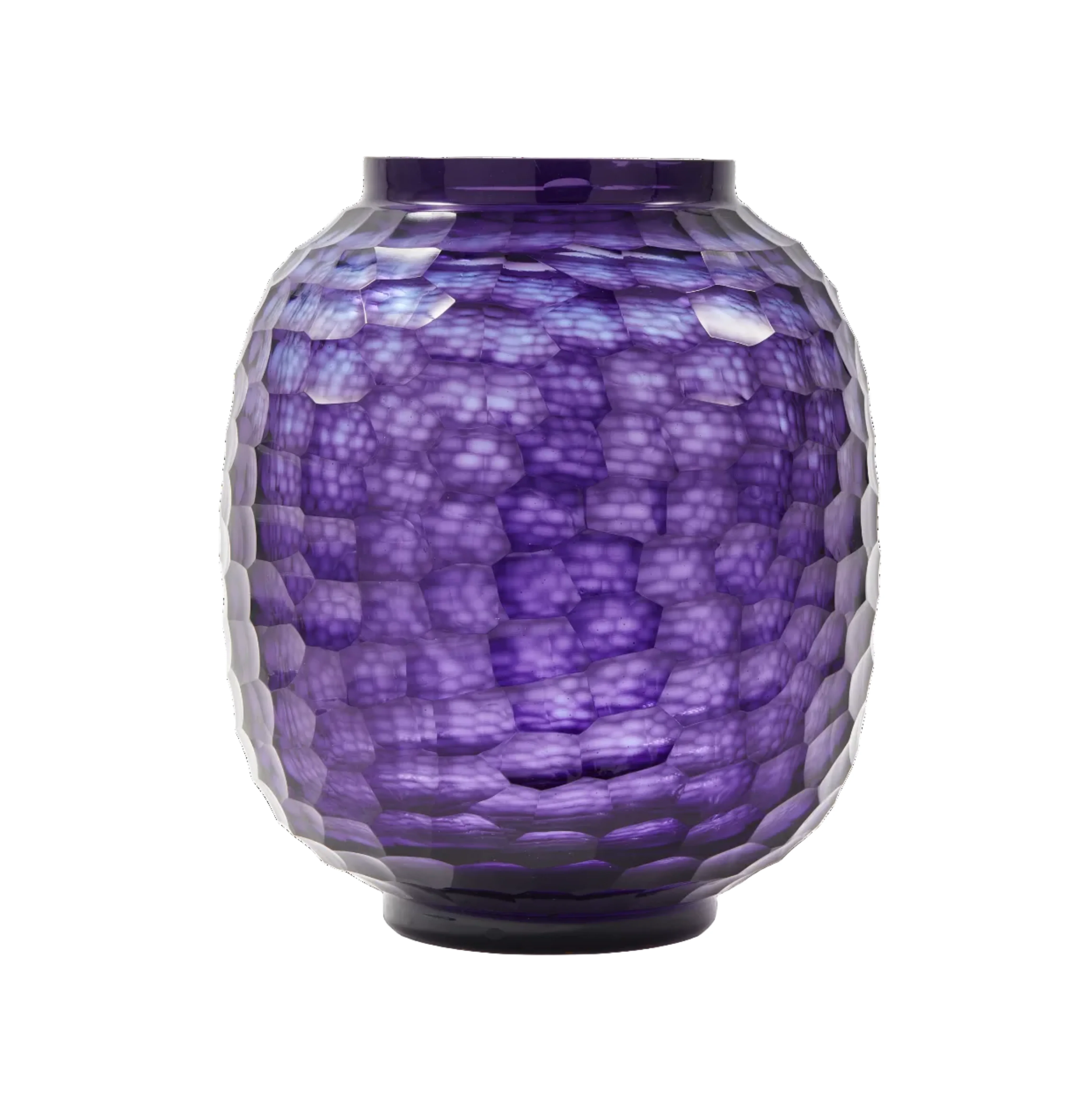 Wazon szklany HONEYCOMB ciemny fiolet