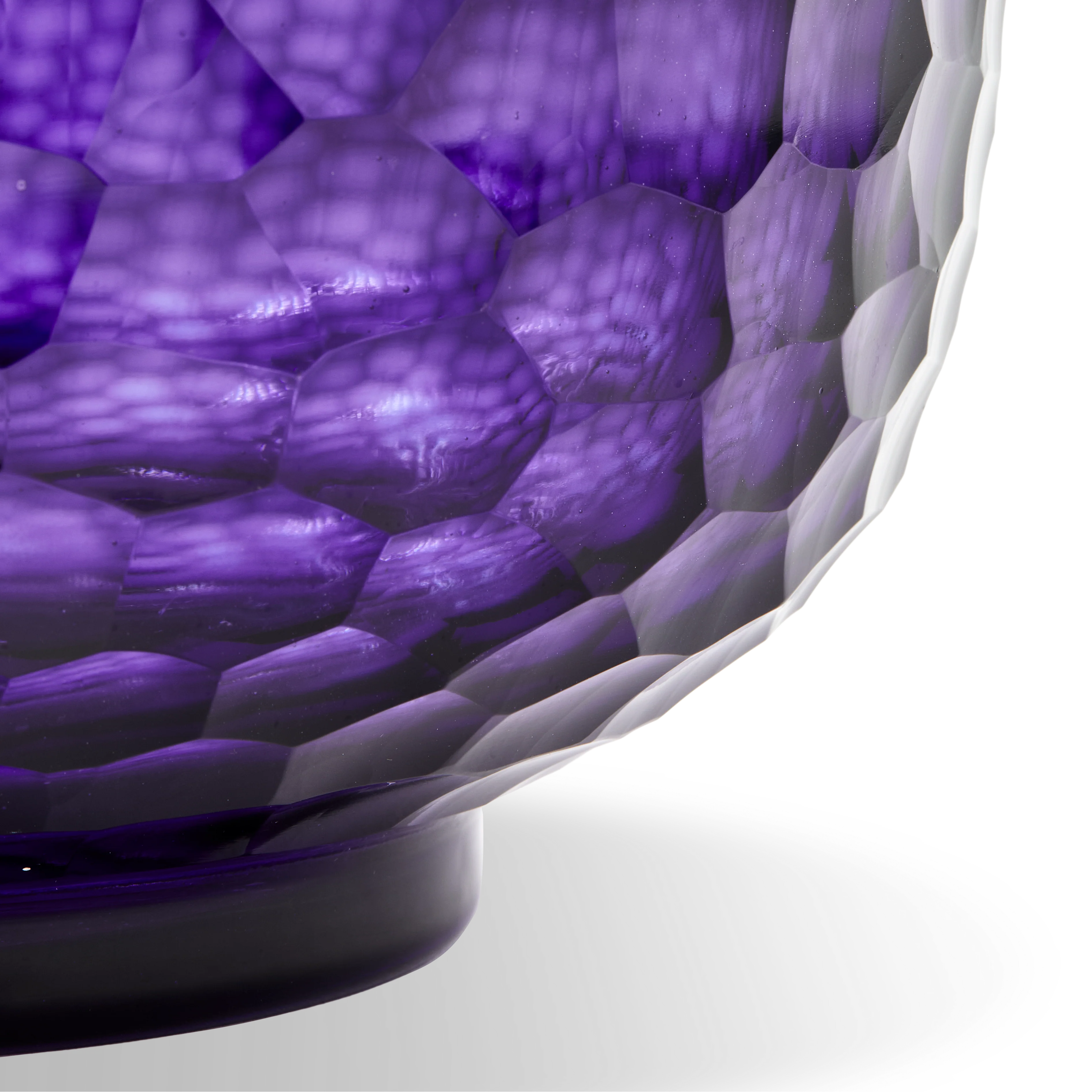 Wazon szklany HONEYCOMB ciemny fiolet - Image 6