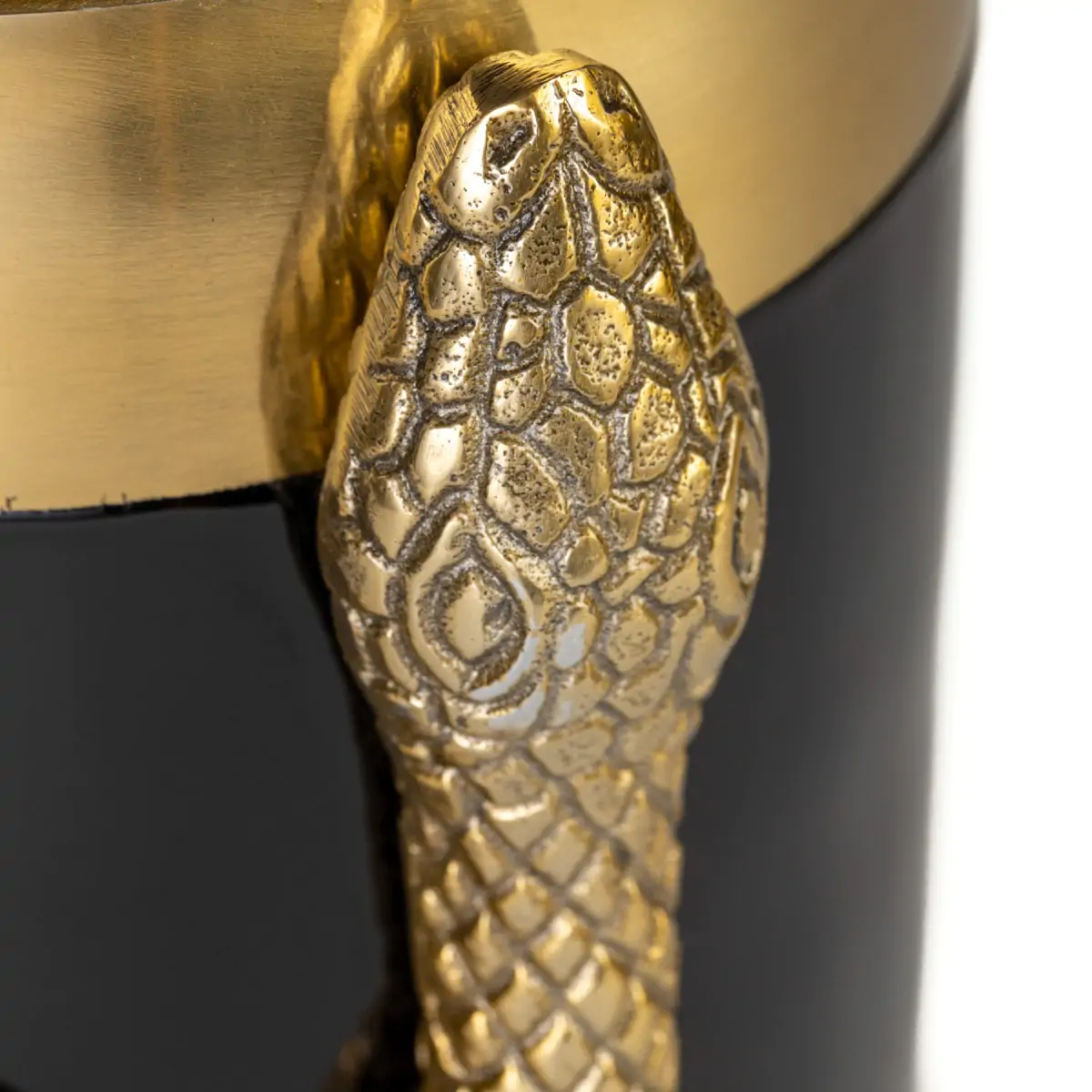 Wazon NEVER HURT A SNAKE VASE czarny ze złotym - Image 3