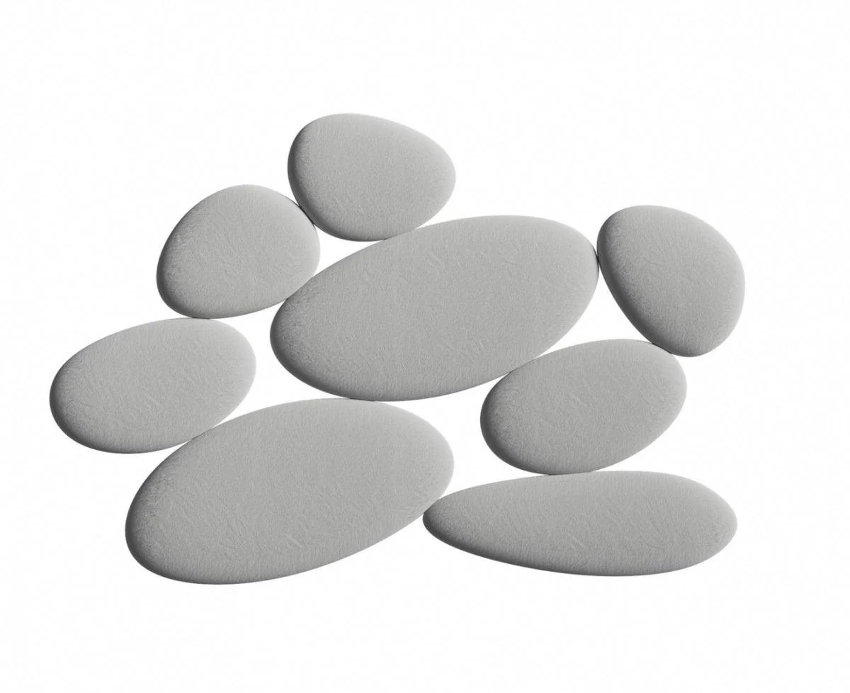 Zagłówek do łóżka STONE jasny szary