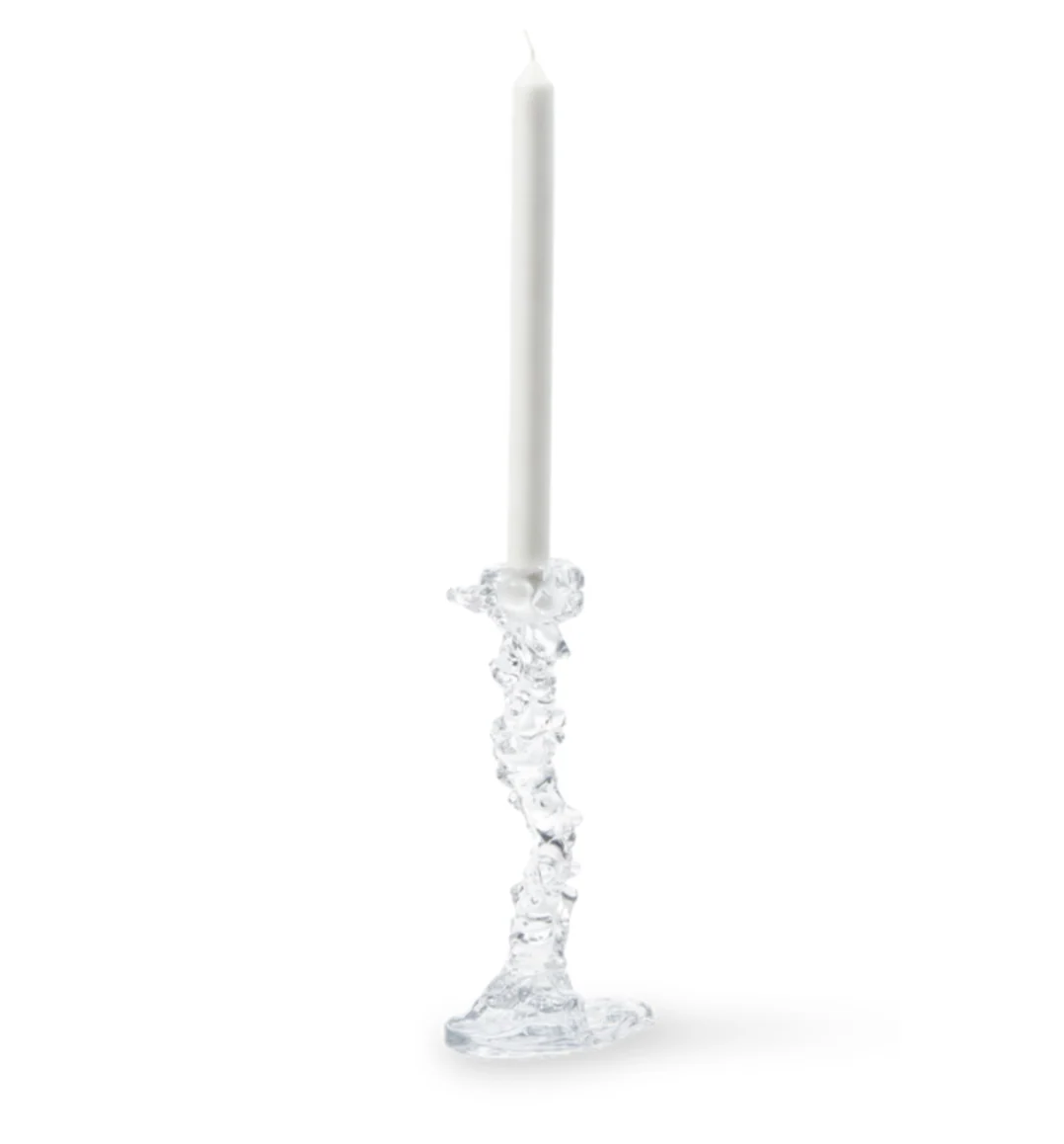 Świecznik GLASS DRIP transparentny