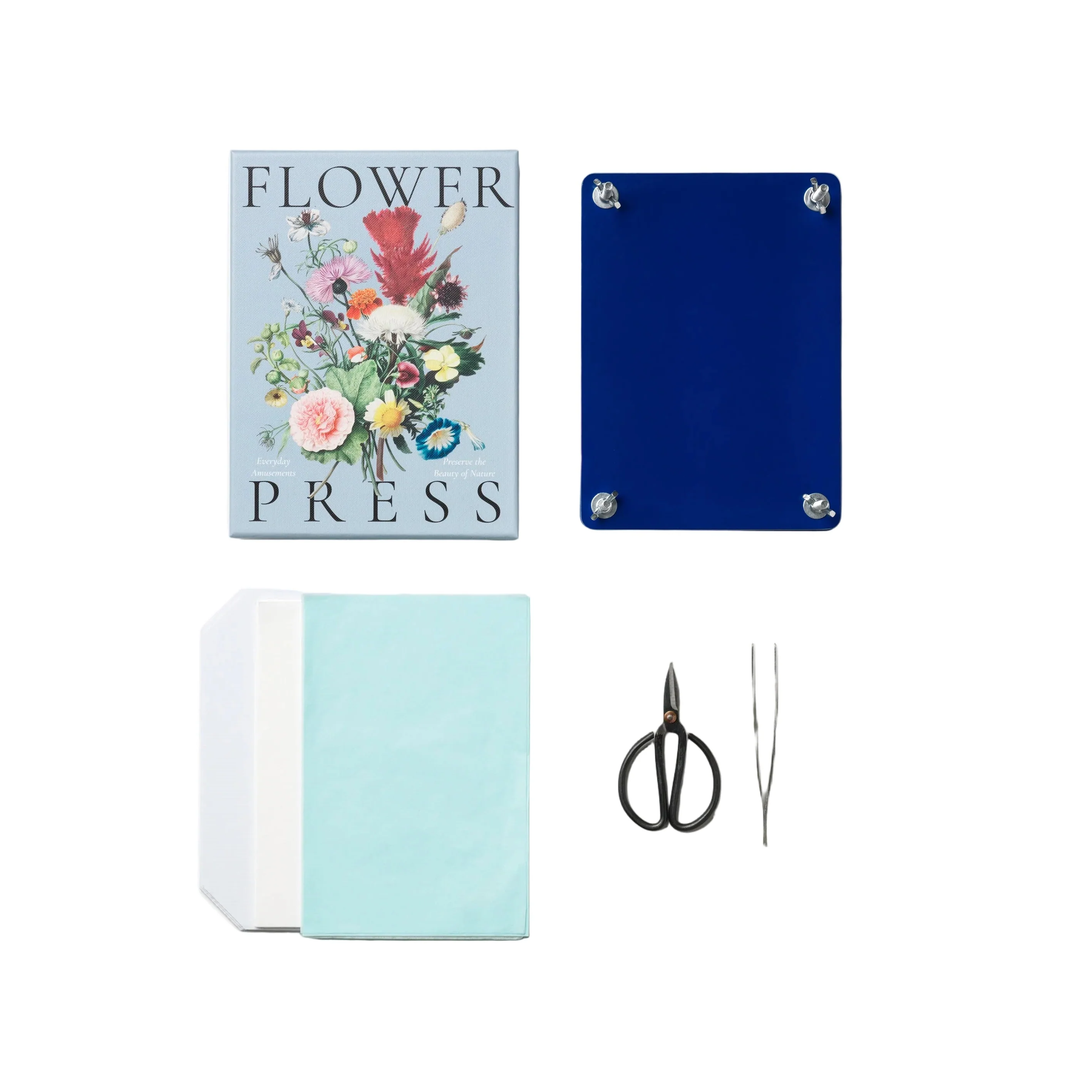 Zestaw do suszenia kwiatów FLOWER PRESS SET niebieski