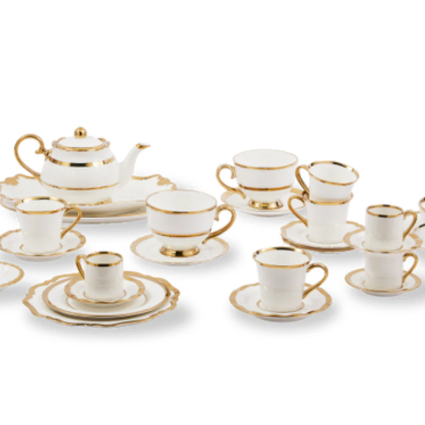 Zestaw filiżanek do espresso GOLDEN FINDS porcelana - Image 3