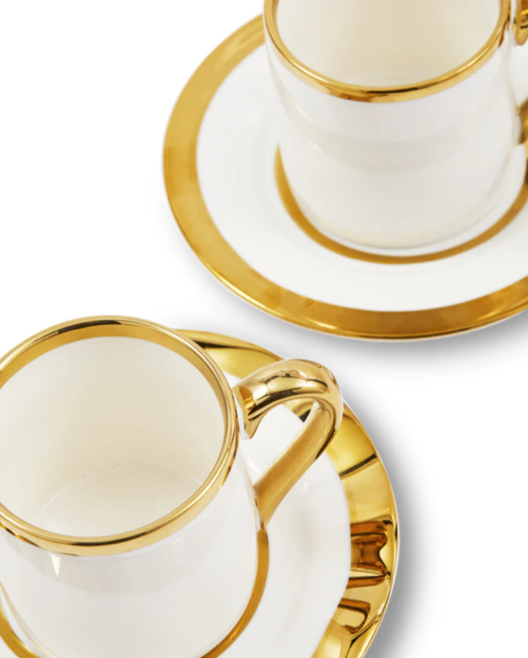 Zestaw filiżanek do espresso GOLDEN FINDS porcelana - Image 4