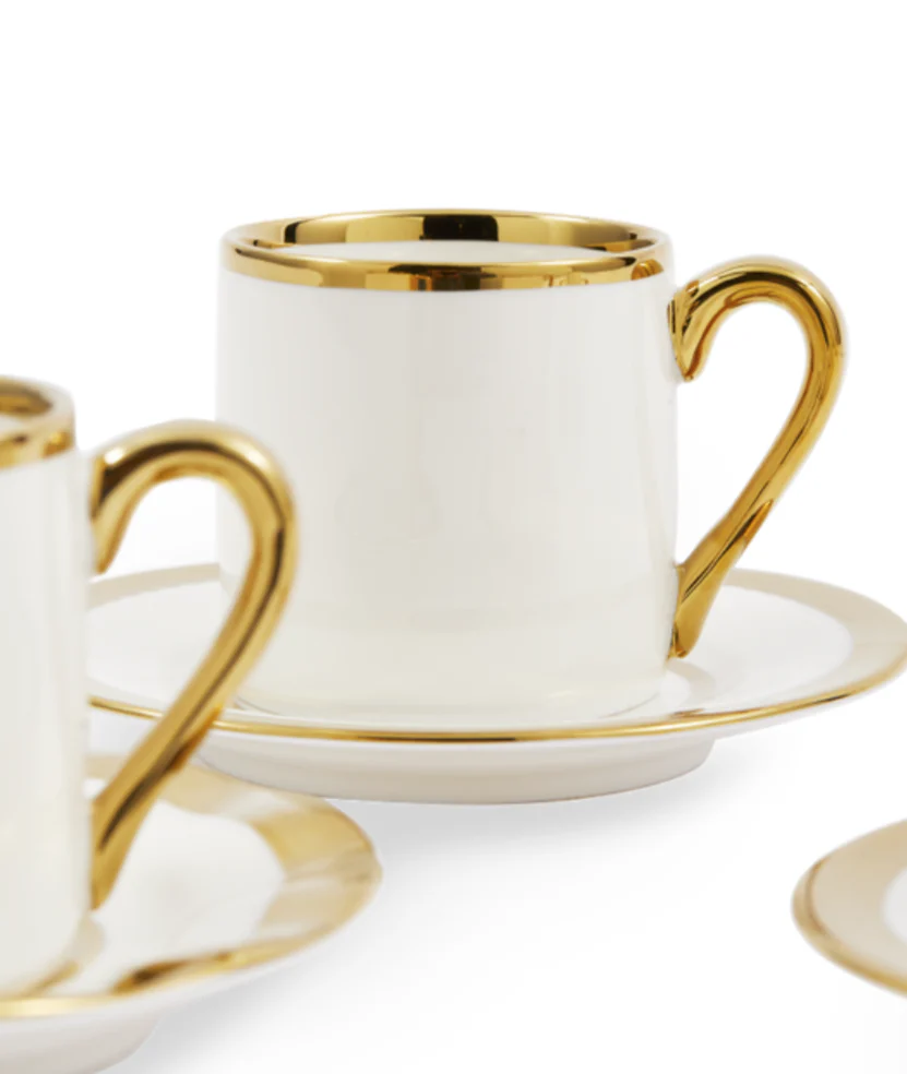 Zestaw filiżanek do espresso GOLDEN FINDS porcelana - Image 5