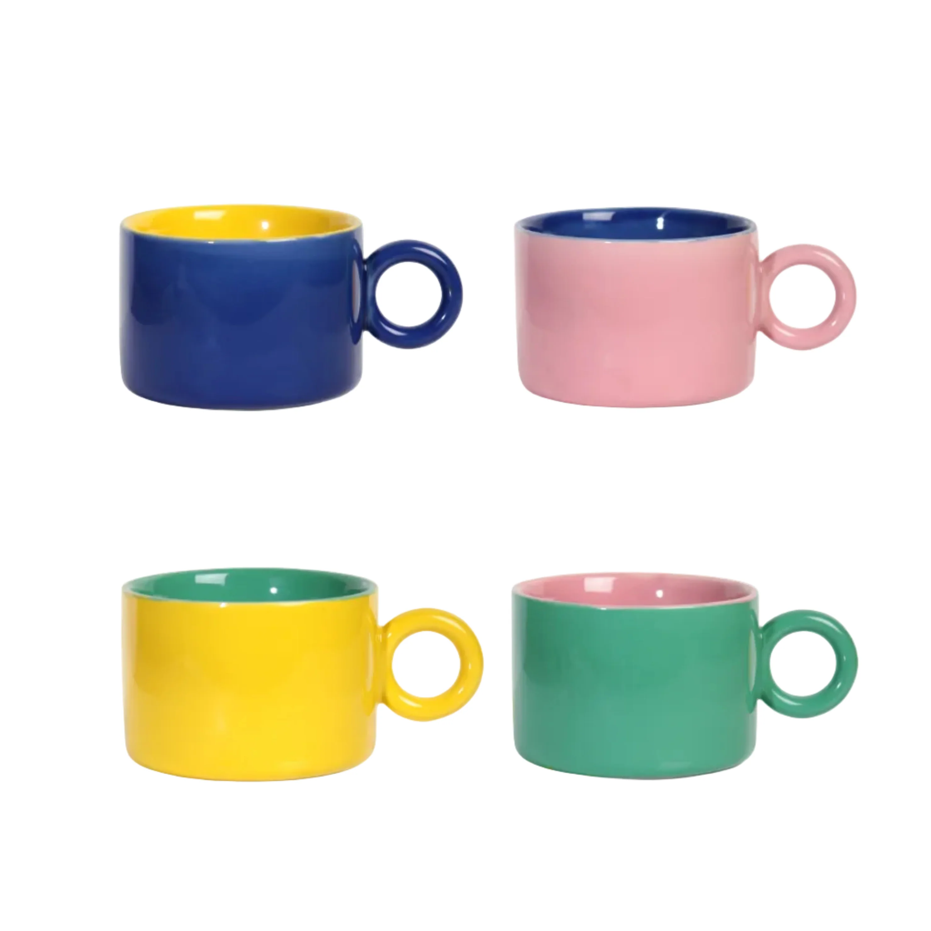 Zestaw filiżanek CHIQUITO kolorowa porcelana