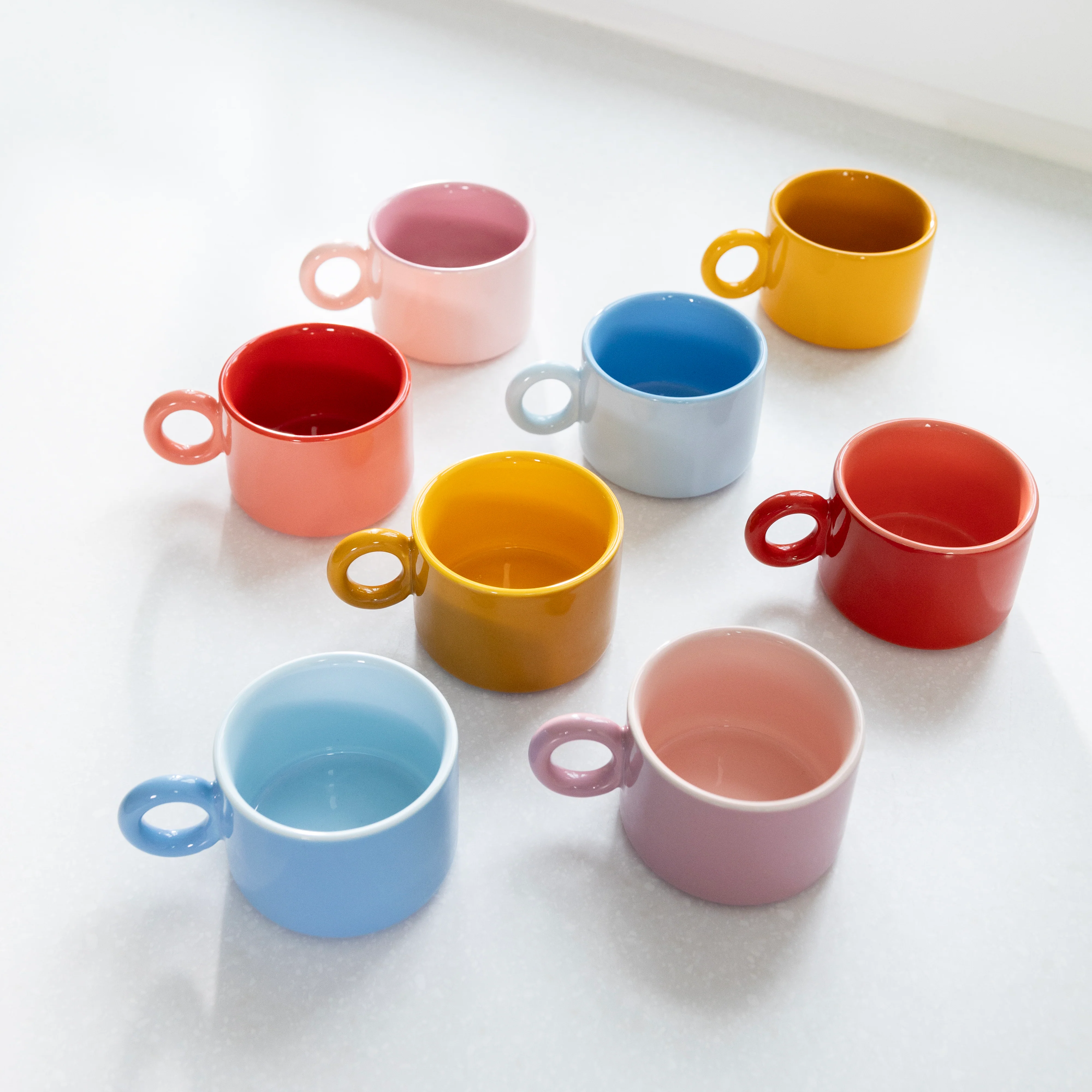 Zestaw filiżanek CHIQUITO niebieska porcelana - Image 2